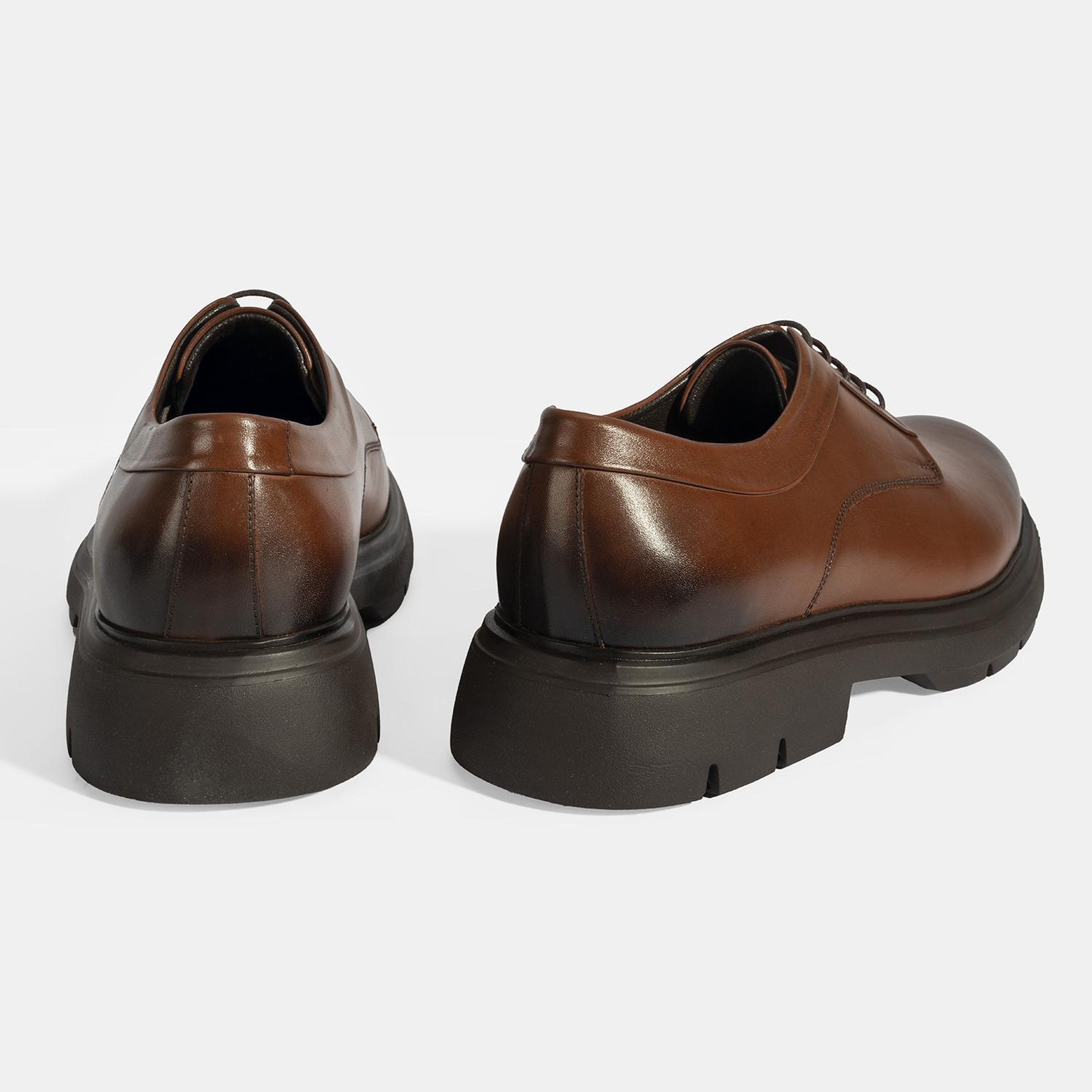 Erkek Taba Bağcıklı Deri Klasik Ayakkabı