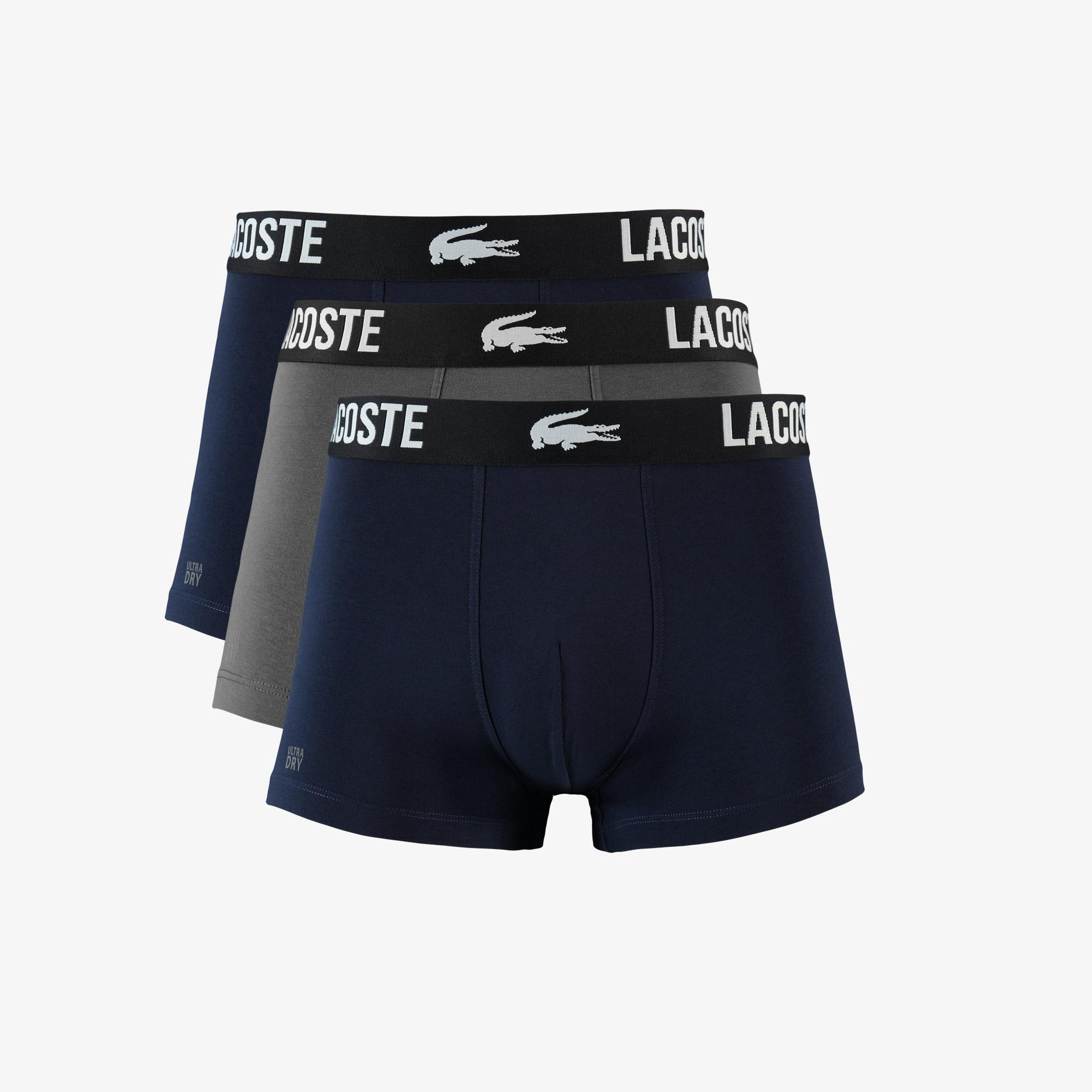 Lacoste Erkek 3'lü Renkli Boxer.