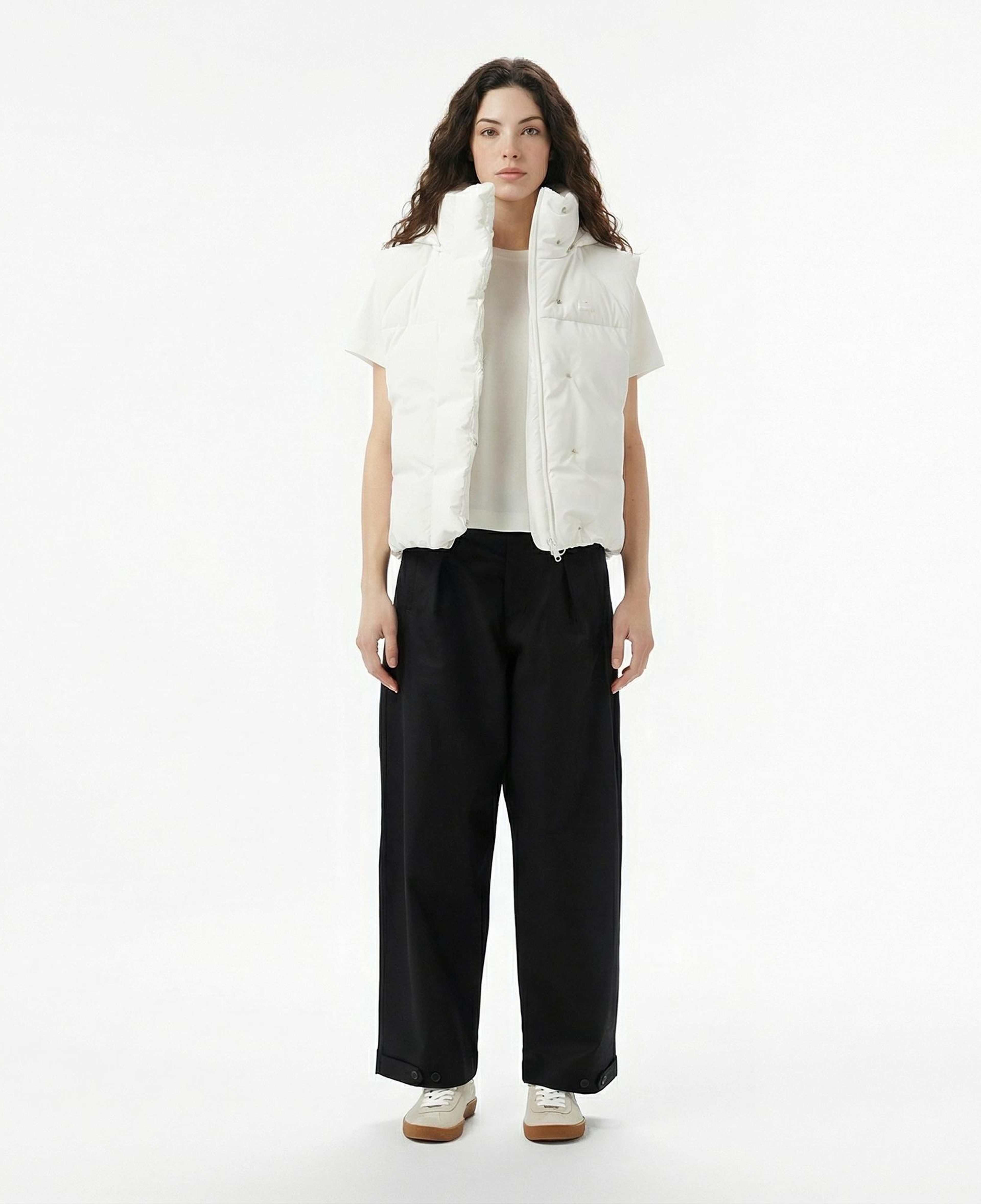 Lacoste Kadın Kapüşonlu Beyaz Yelek