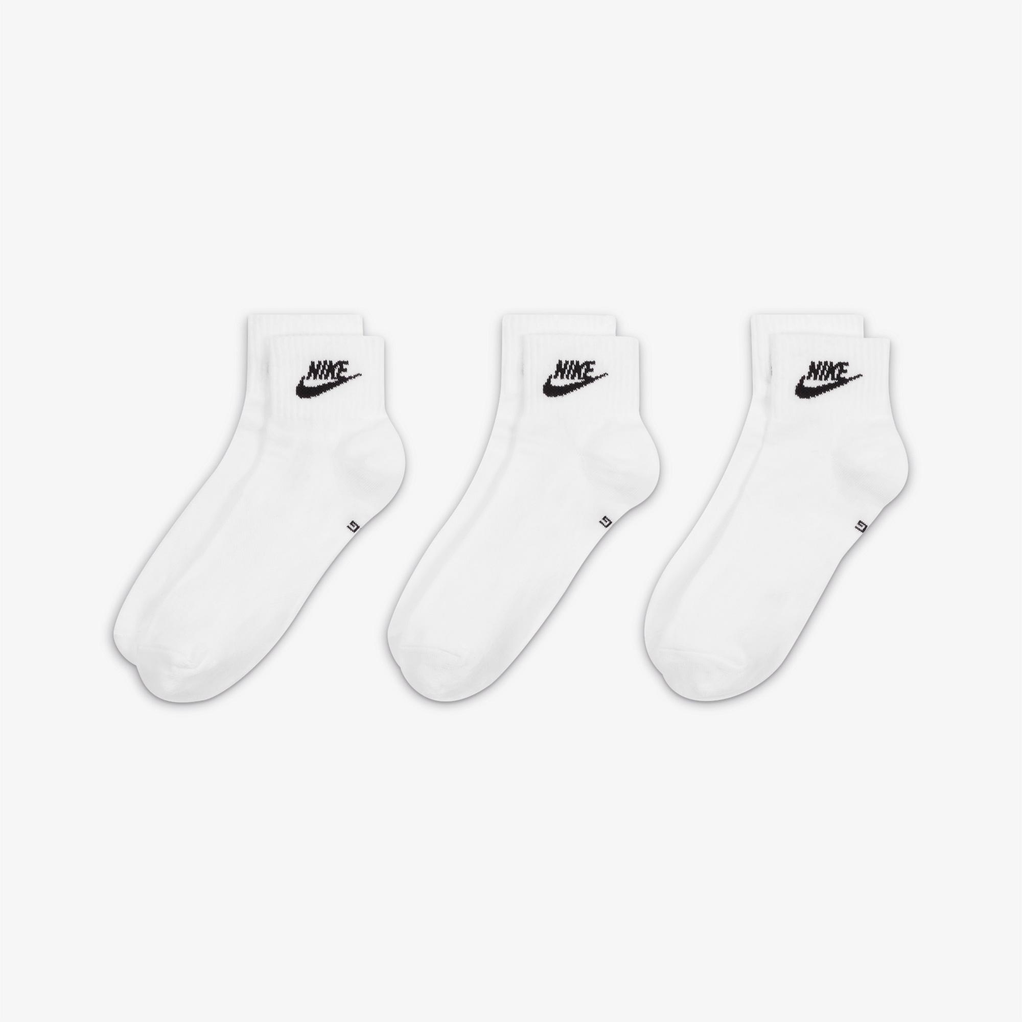 Nike Sportswear Everyday Essential An 3'lü Unisex Beyaz Çorap