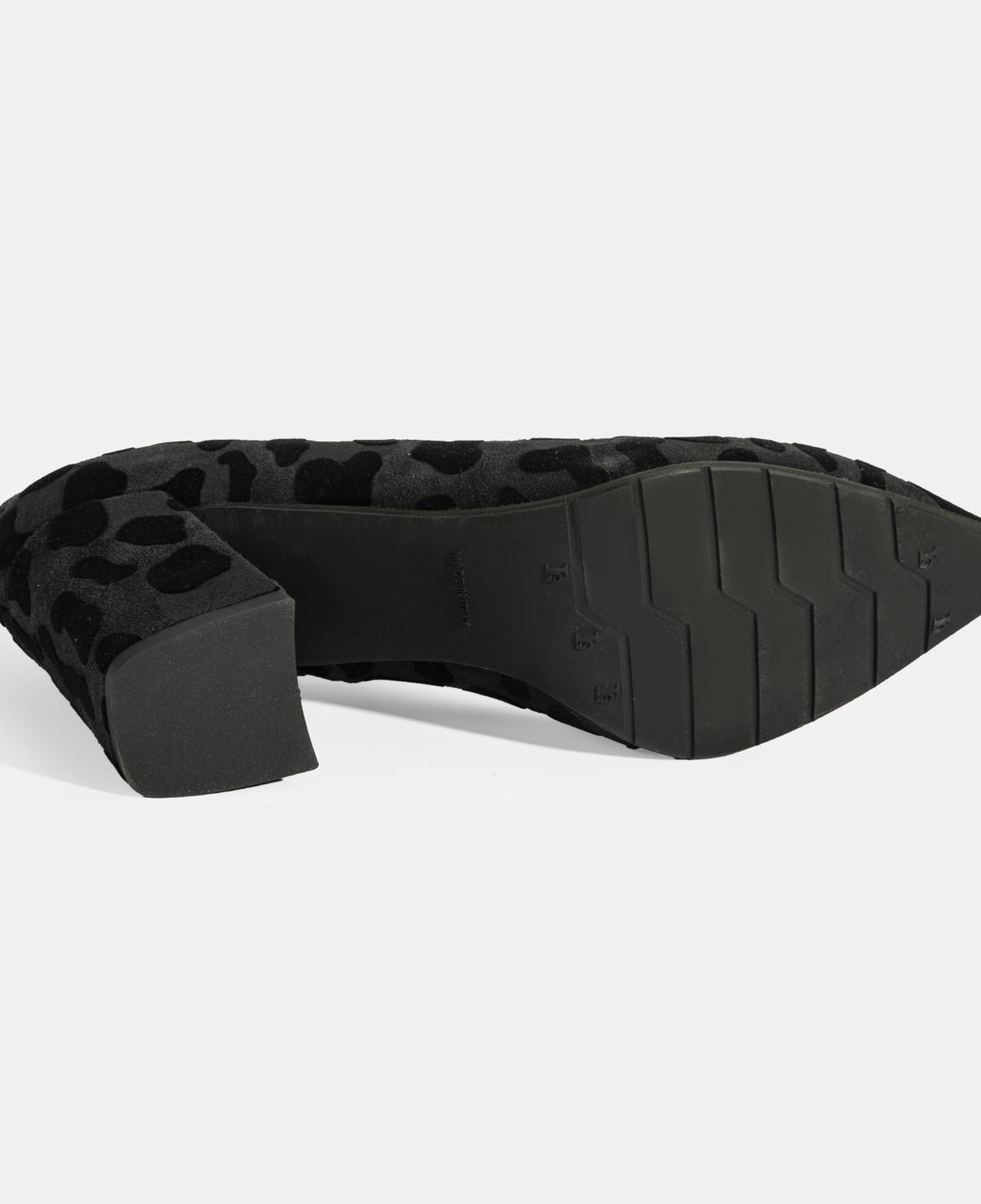 Luca Grossi Kadın Siyah Leopar Topuklu Süet Klasik Ayakkabı