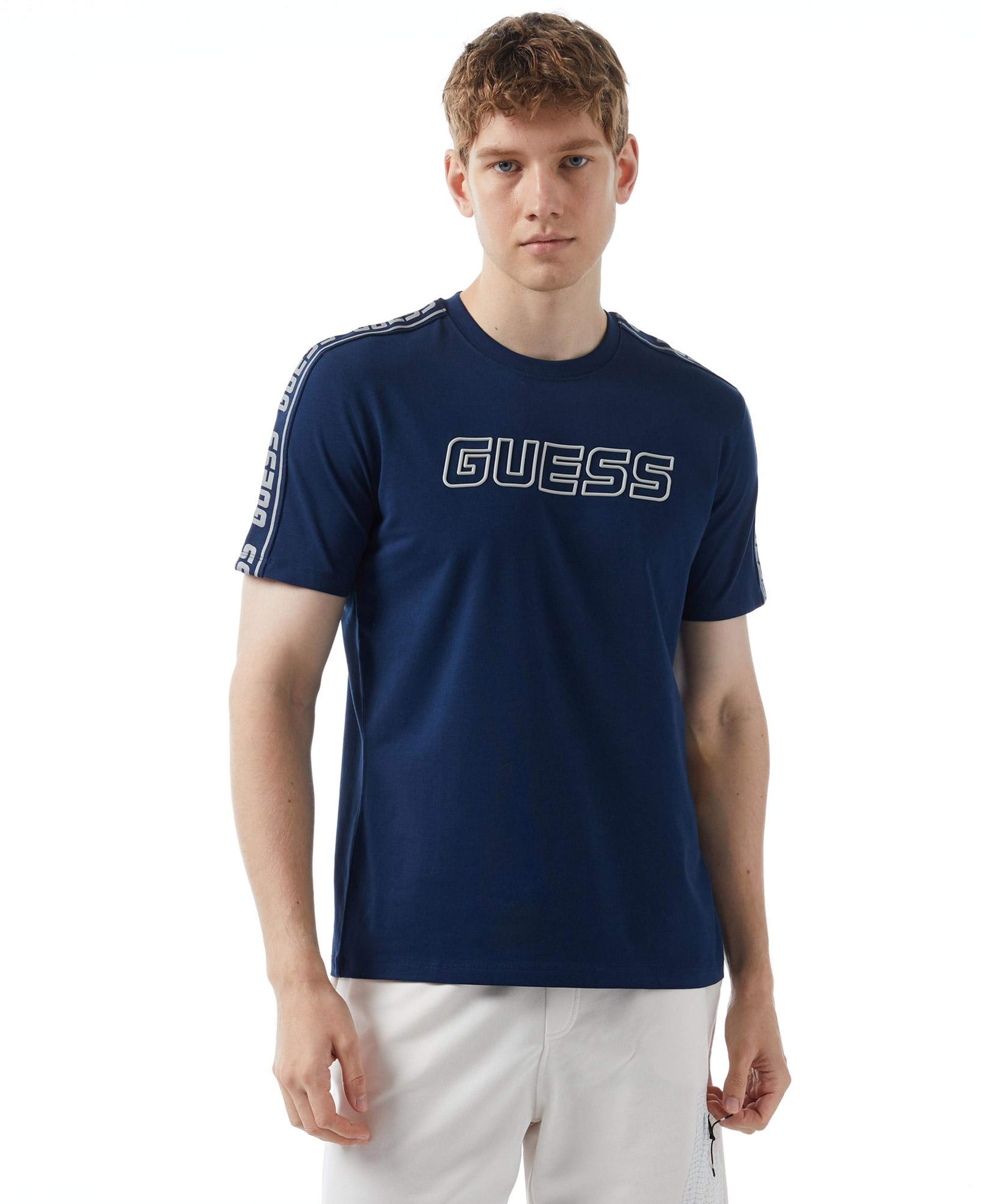 Guess Arlo Erkek Mavi T-Shirt
