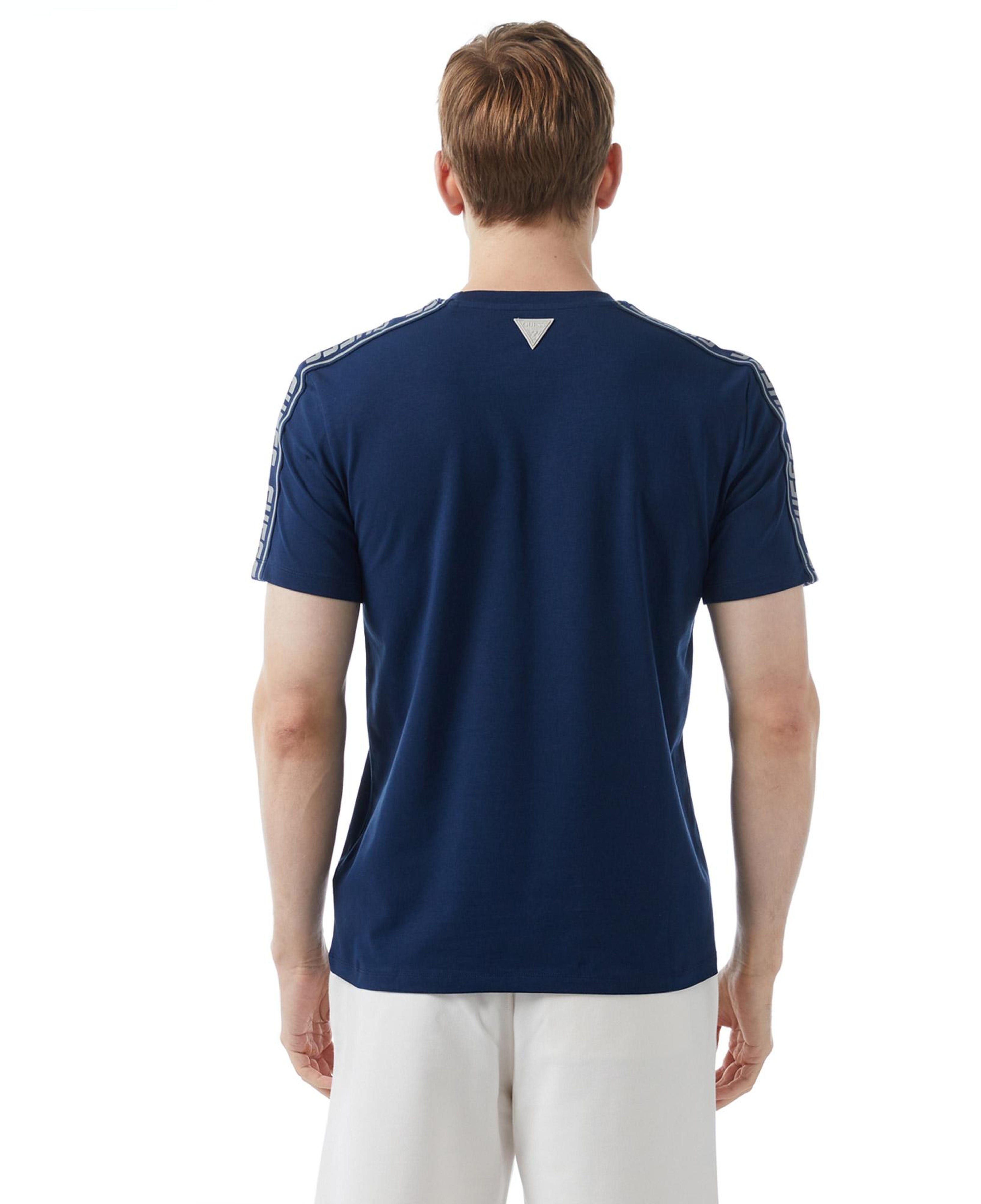 Guess Arlo Erkek Mavi T-Shirt