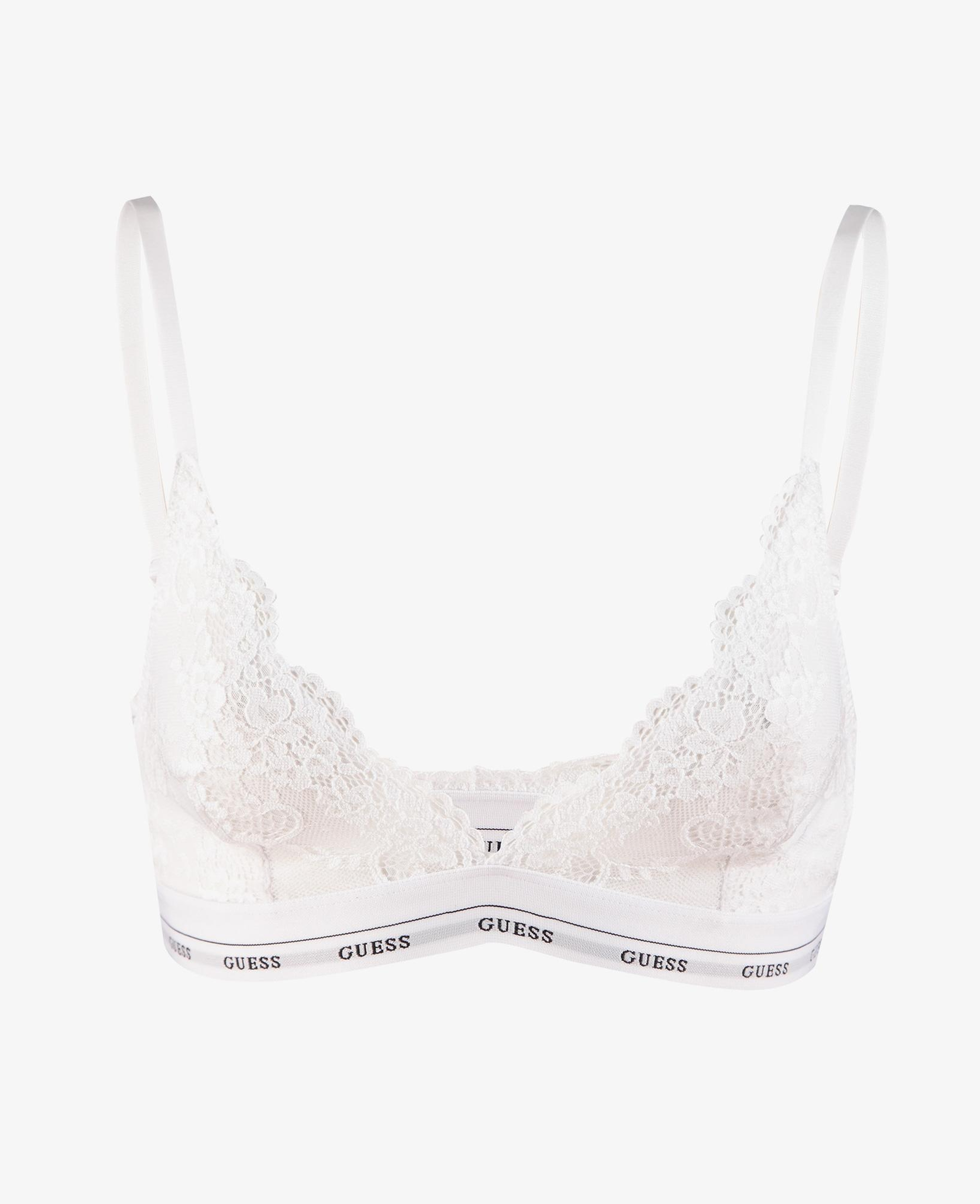 Guess Jane Triangle Flowery Lace Band Solid Kadın Beyaz Sütyen
