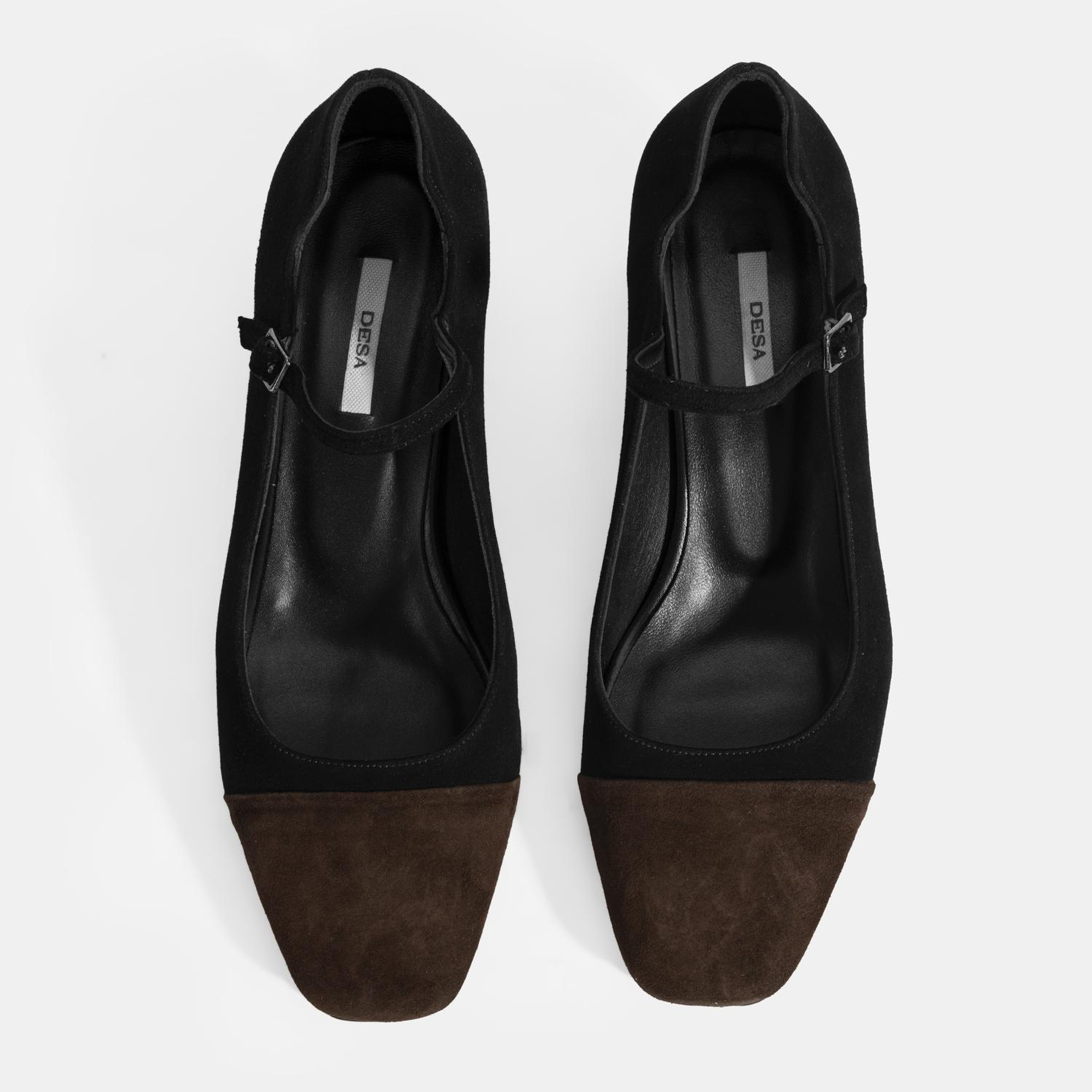 Kadın Siyah Ayarlanabilir Tokalı Süet Topuklu Ayakkabı