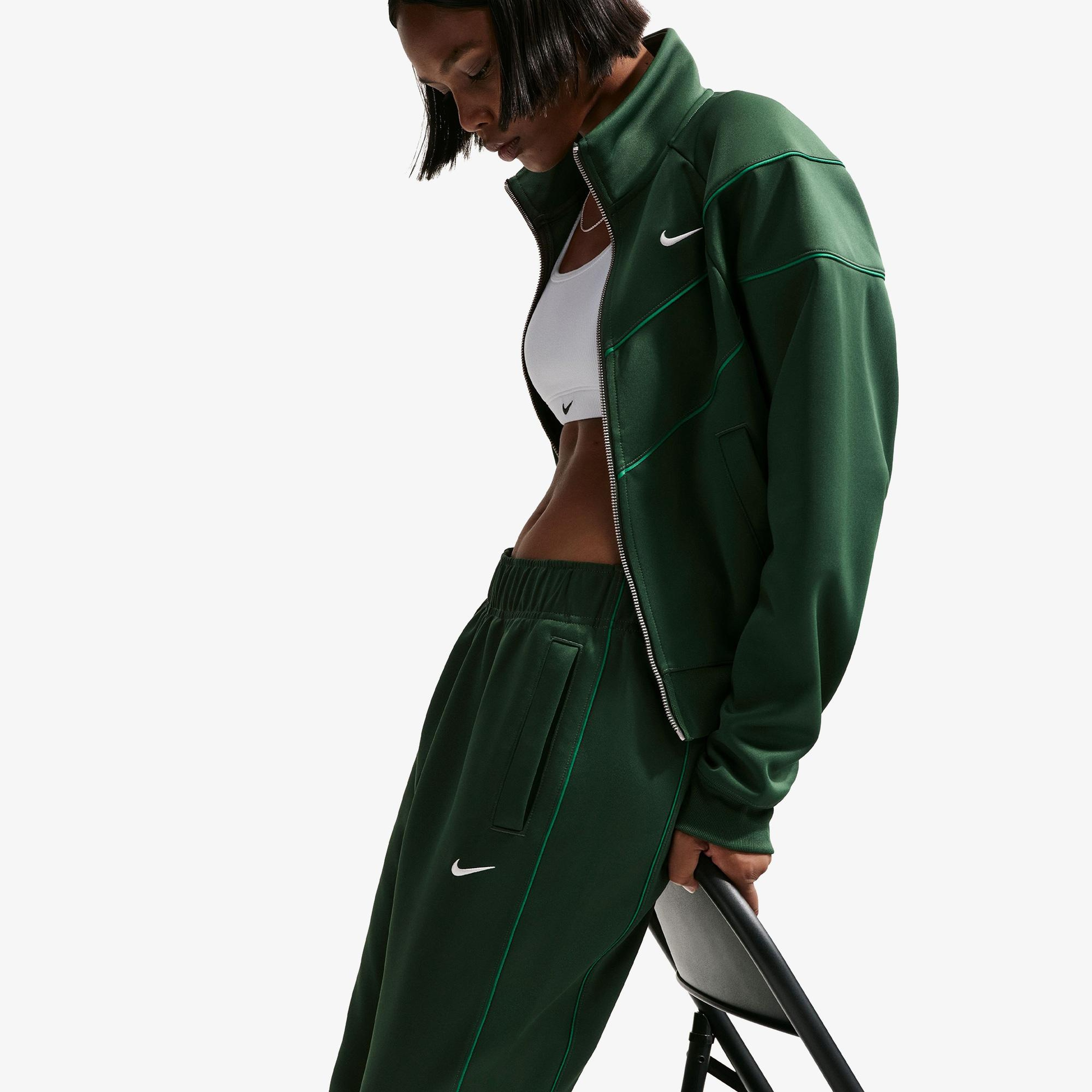 Nike Sportswear Windrunner Poly Knit Kadın Yeşil Eşofman Altı