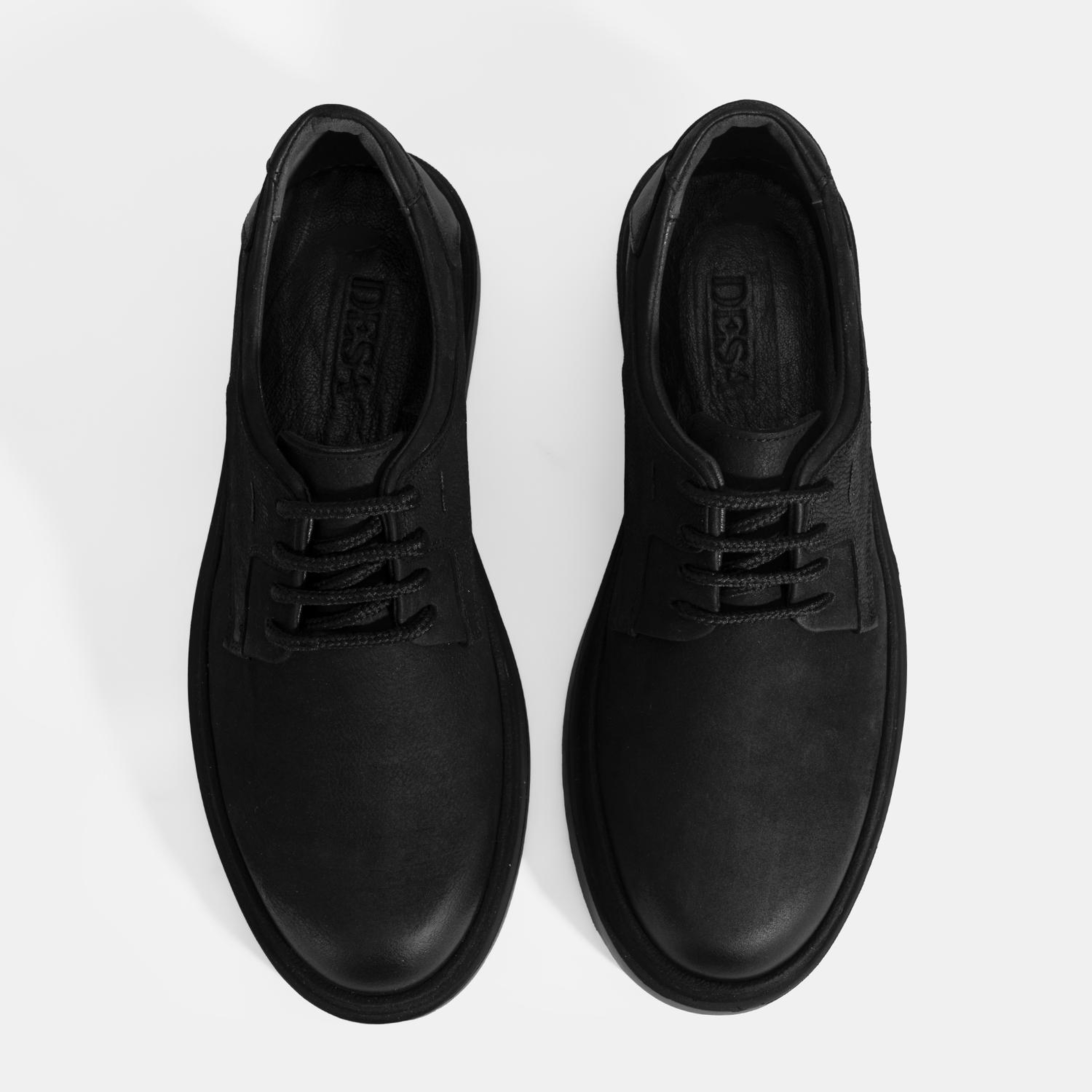 Erkek Siyah Bağcıklı Günlük Nubuk Deri Ayakkabı