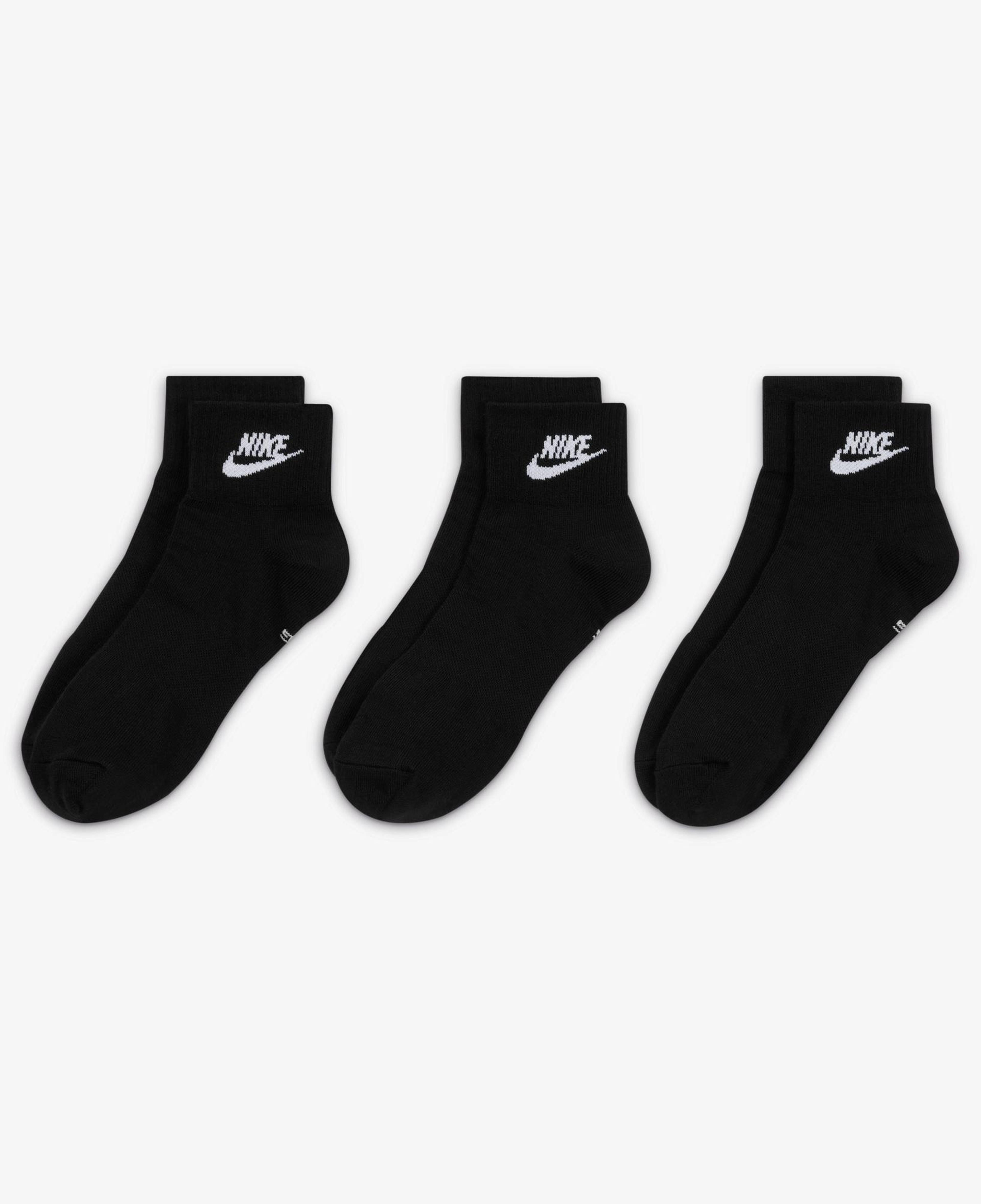 Nike Sportswear Everyday Essential An 3'lü Unisex Siyah Çorap