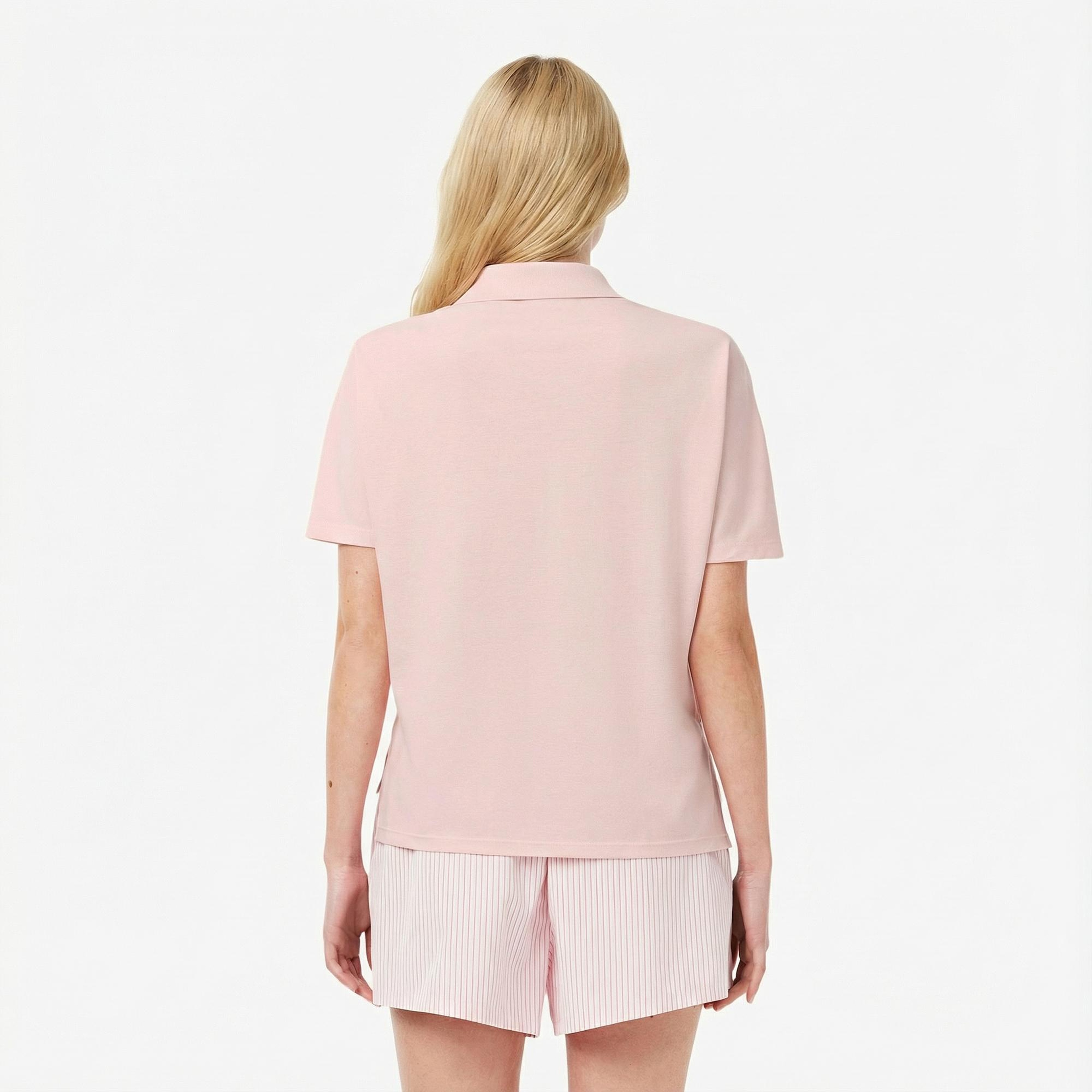 Lacoste Kadın Relaxed Fit Pembe Polo