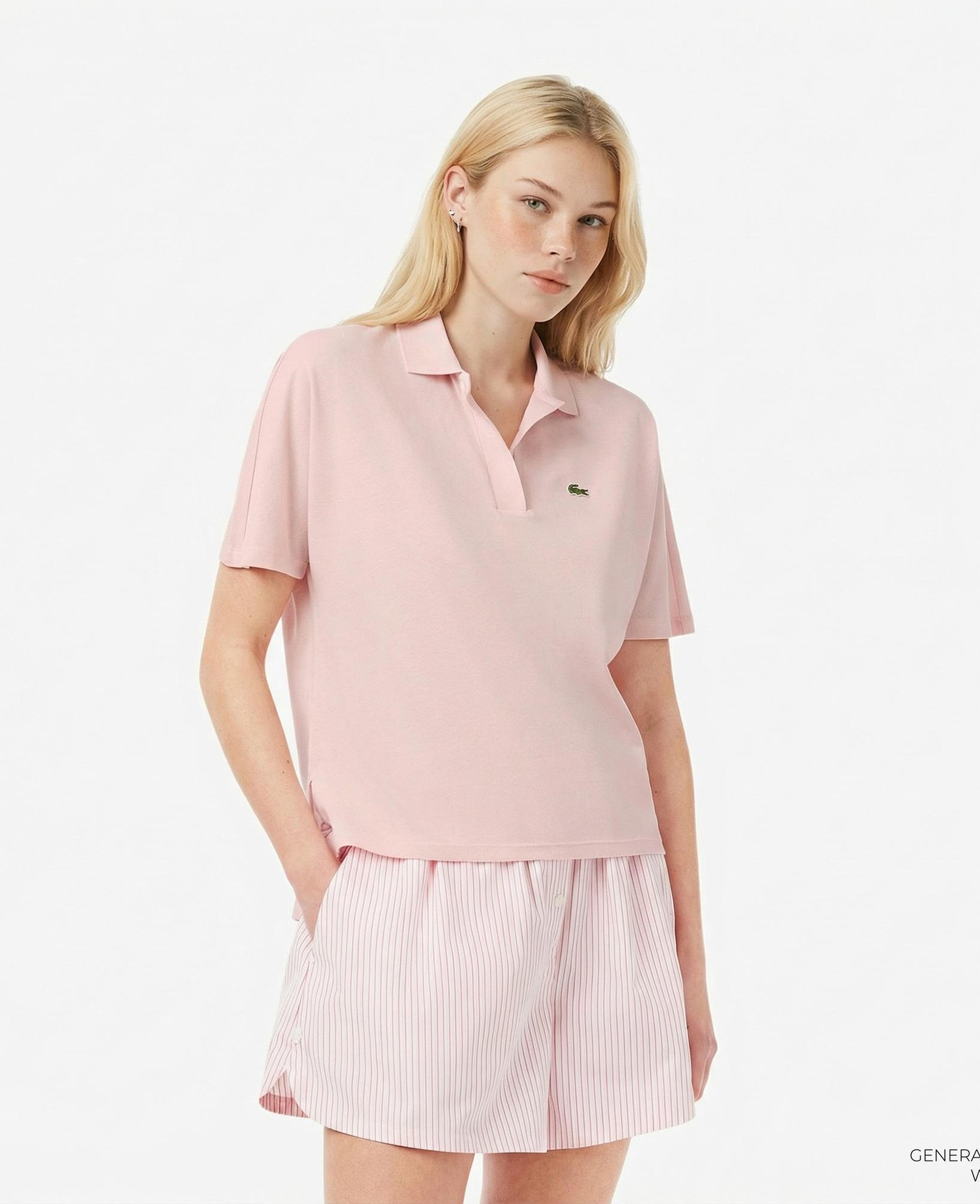 Lacoste Kadın Relaxed Fit Pembe Polo