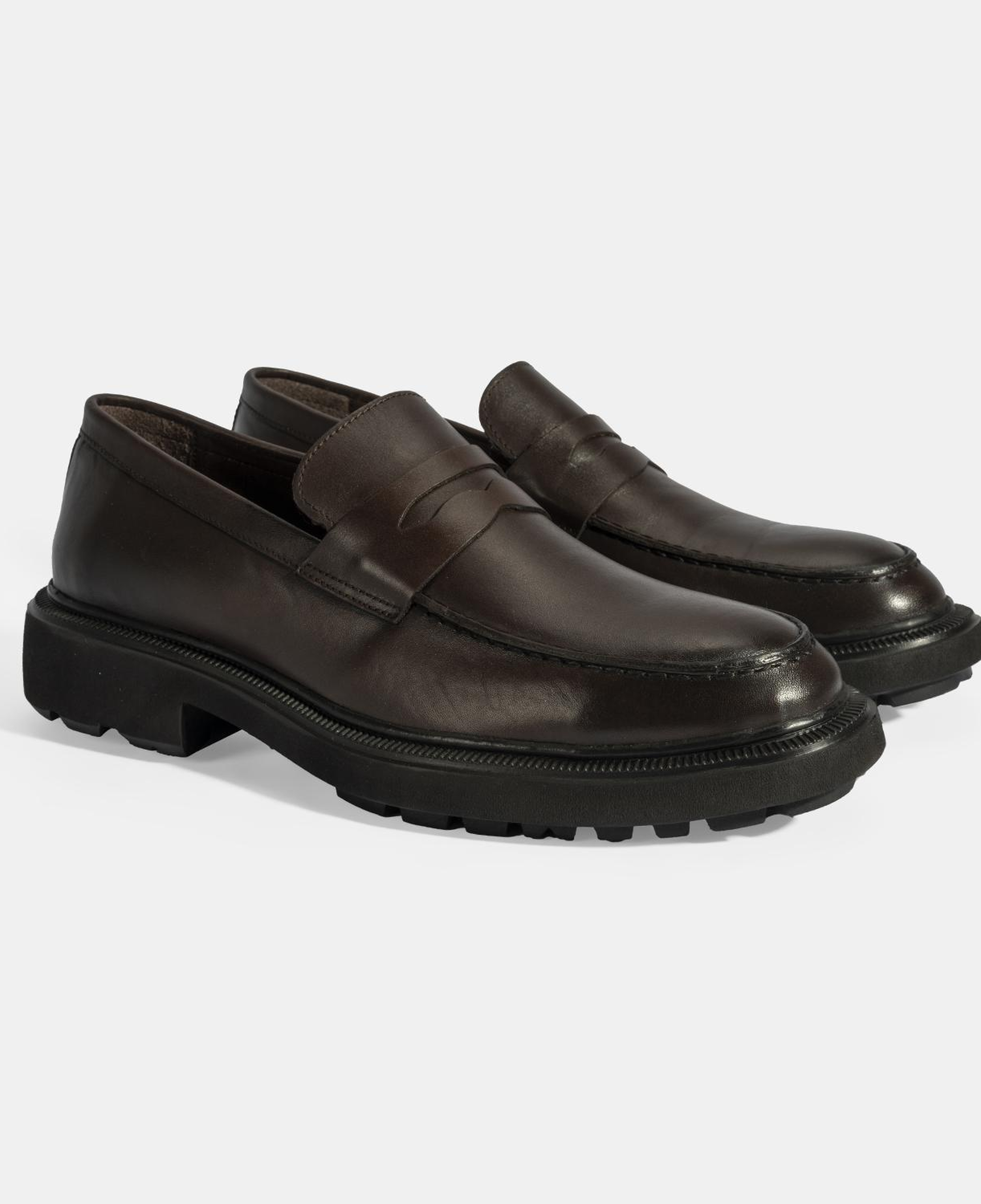 Erkek Kahve Deri Loafer