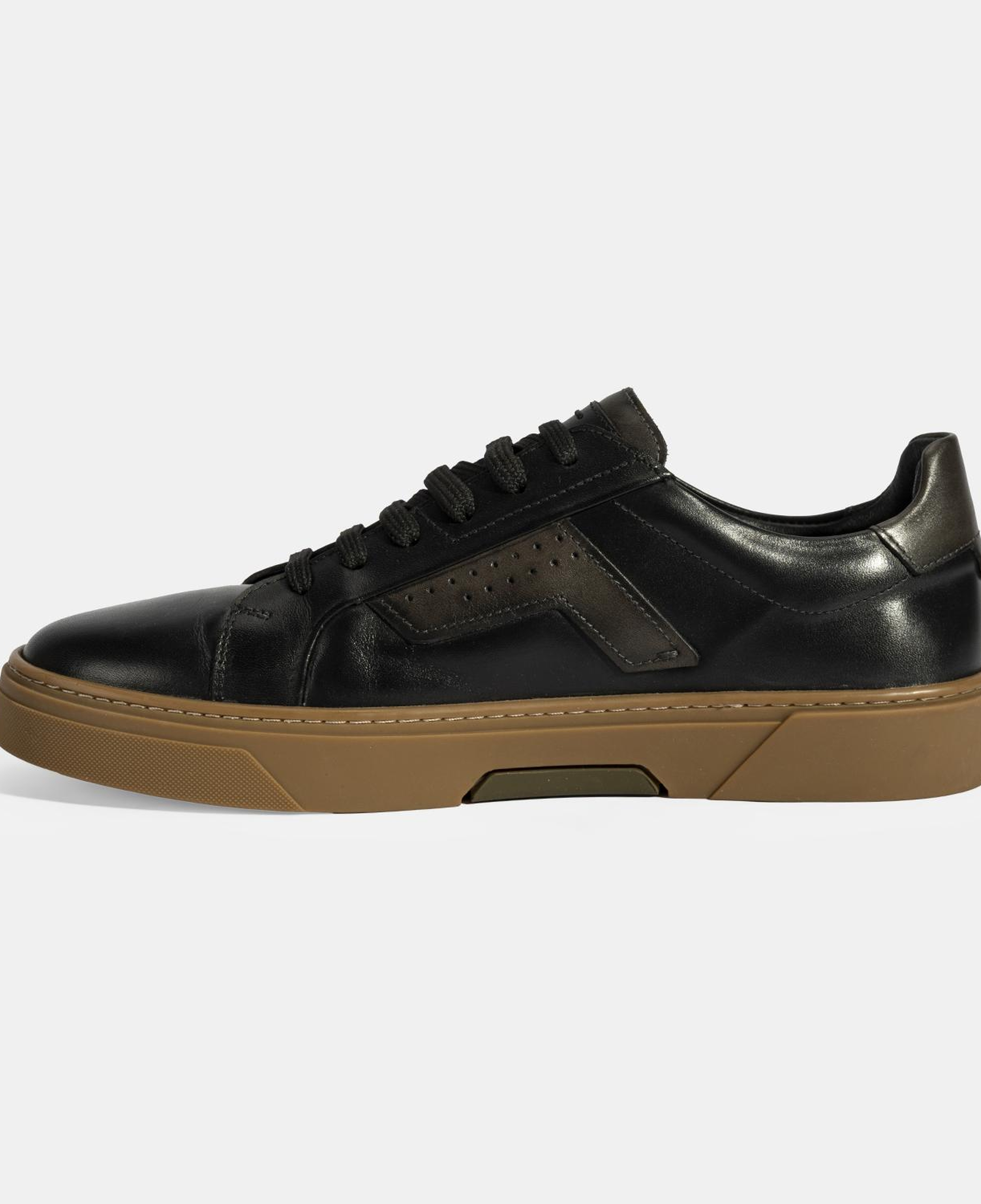 Erkek Siyah Bağcıklı Deri Günlük Ayakkabı