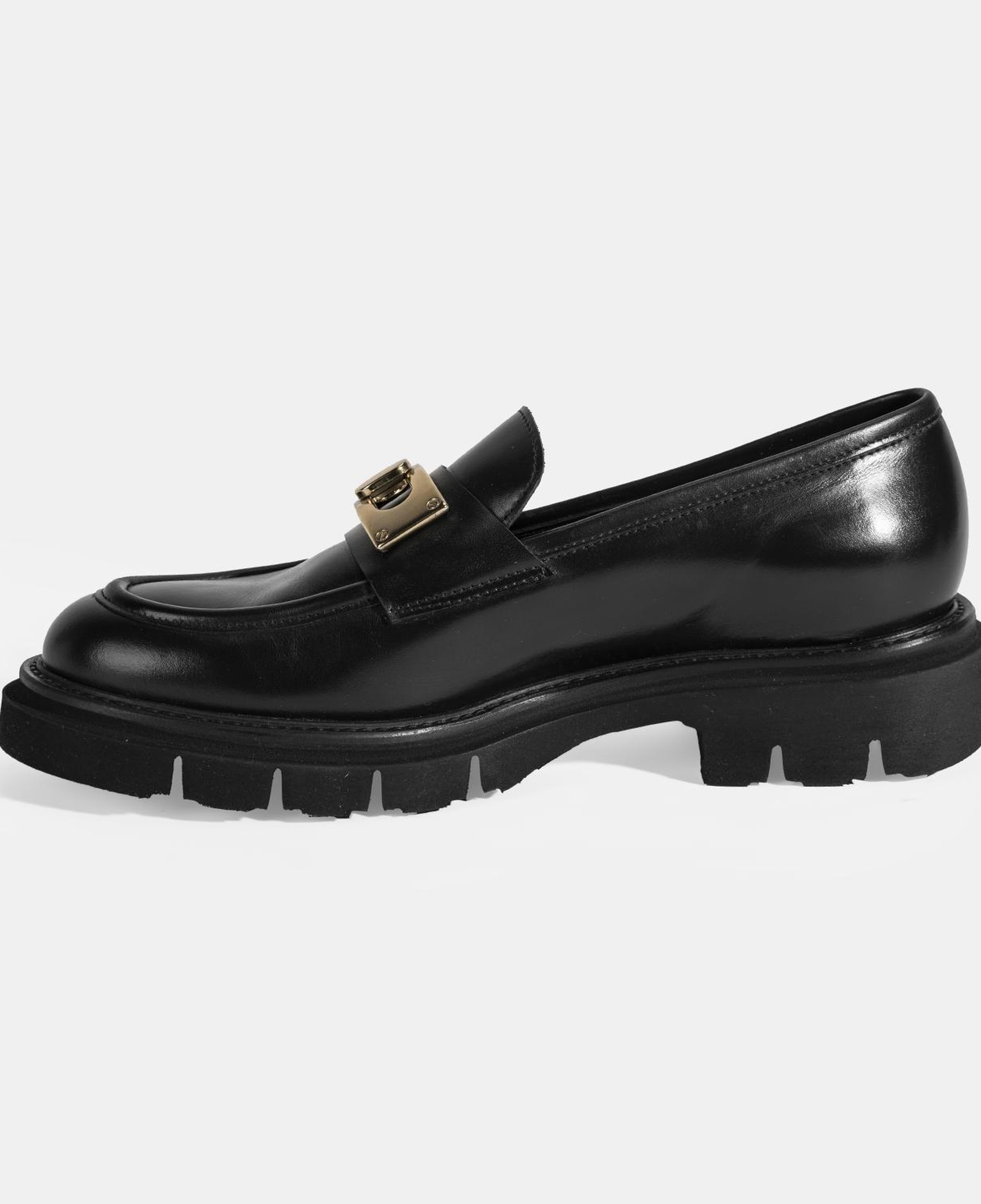 Luca Grossi Kadın Siyah Toka Detaylı Deri Loafer