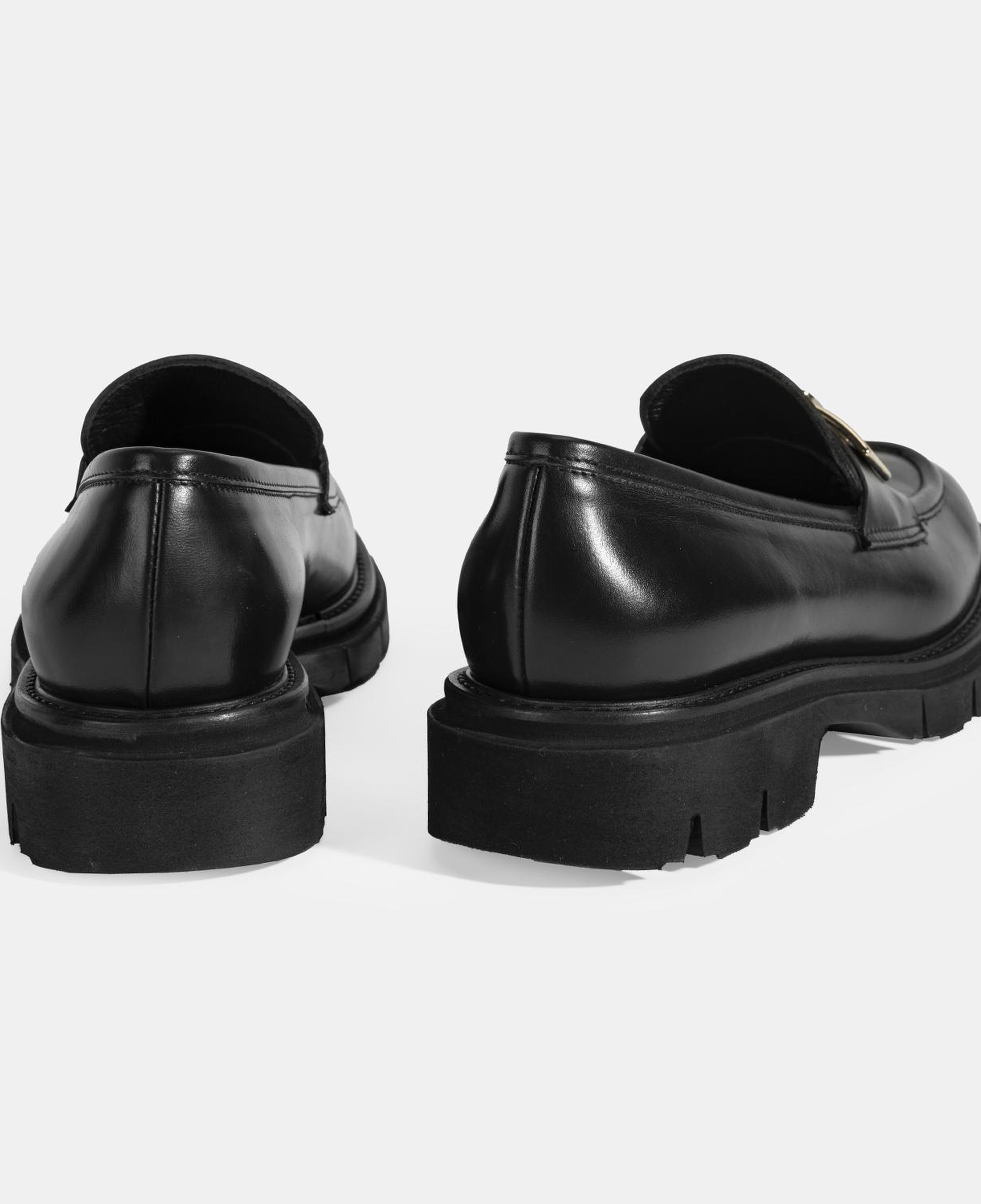 Luca Grossi Kadın Siyah Toka Detaylı Deri Loafer