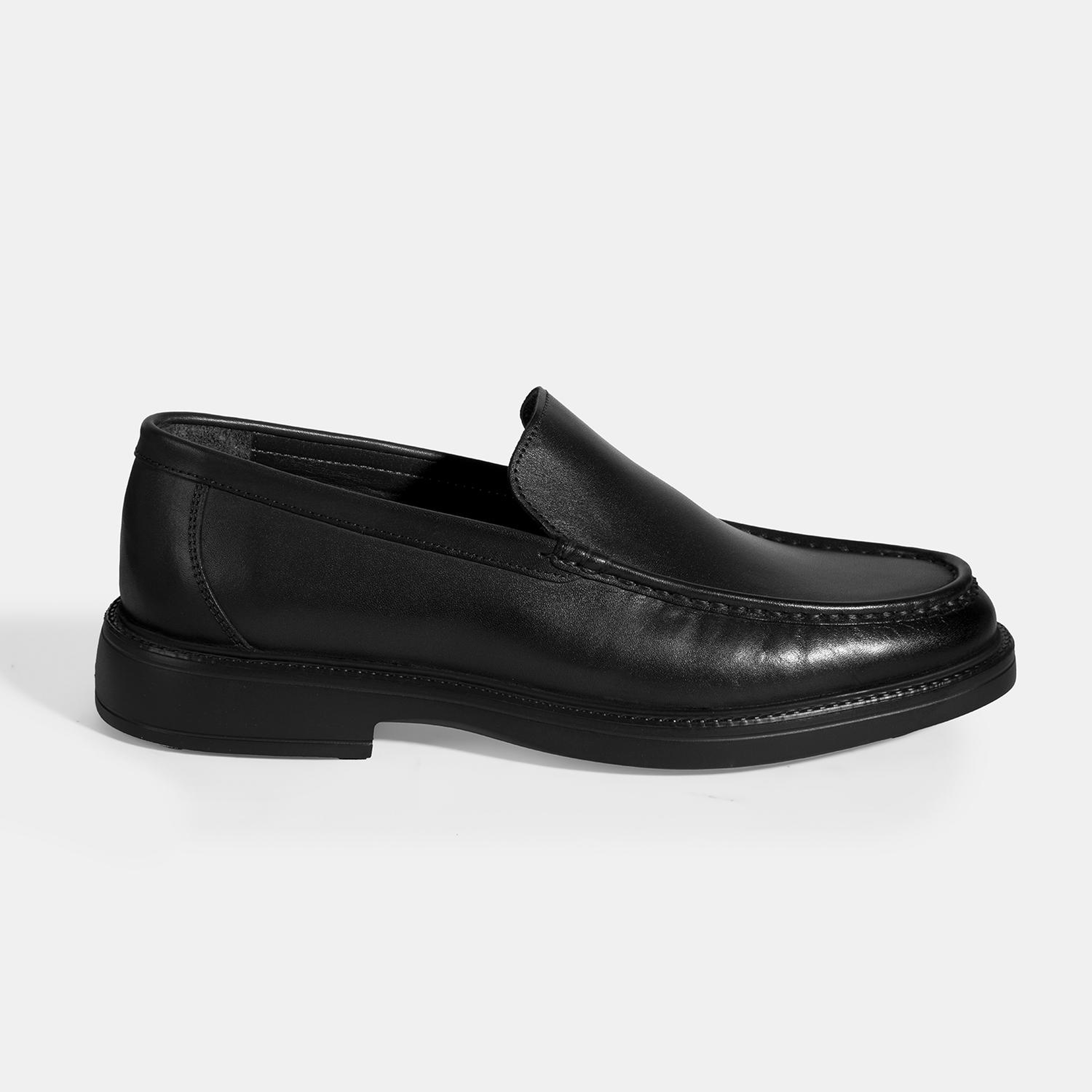 Erkek Siyah Deri Loafer