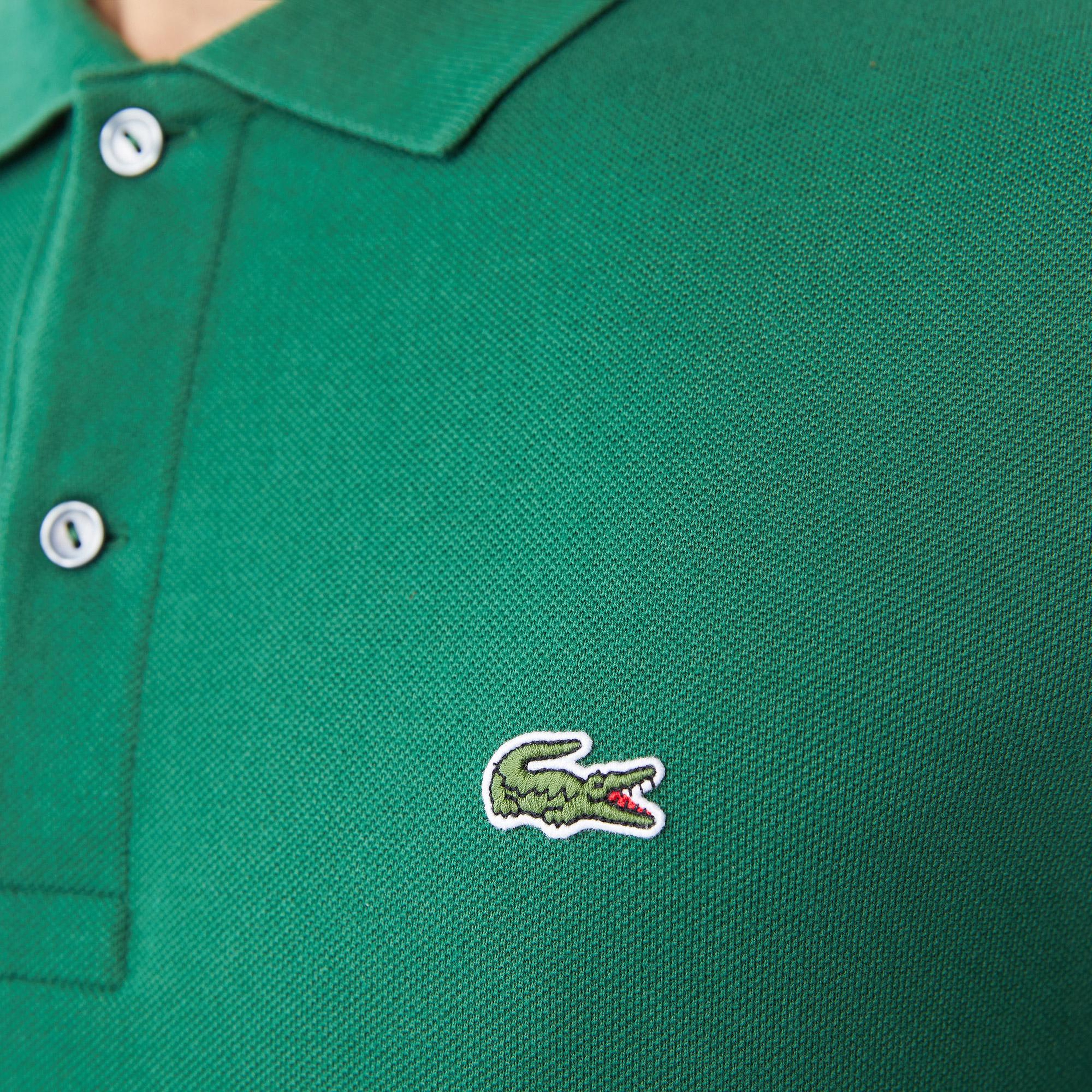 Lacoste L.12.12 Erkek Slim Fit Uzun Kollu Yeşil Polo