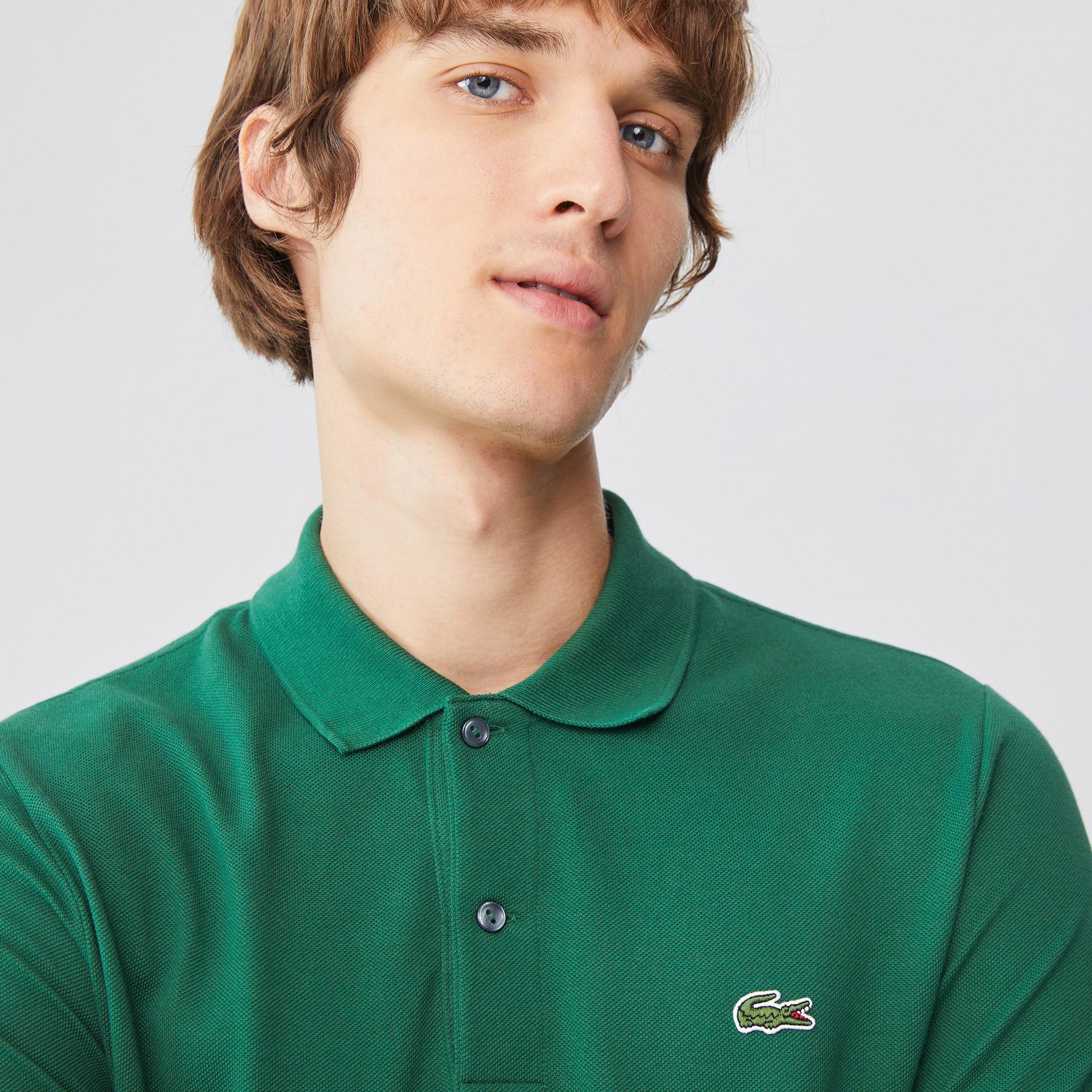 Lacoste L.12.12 Erkek Slim Fit Uzun Kollu Yeşil Polo