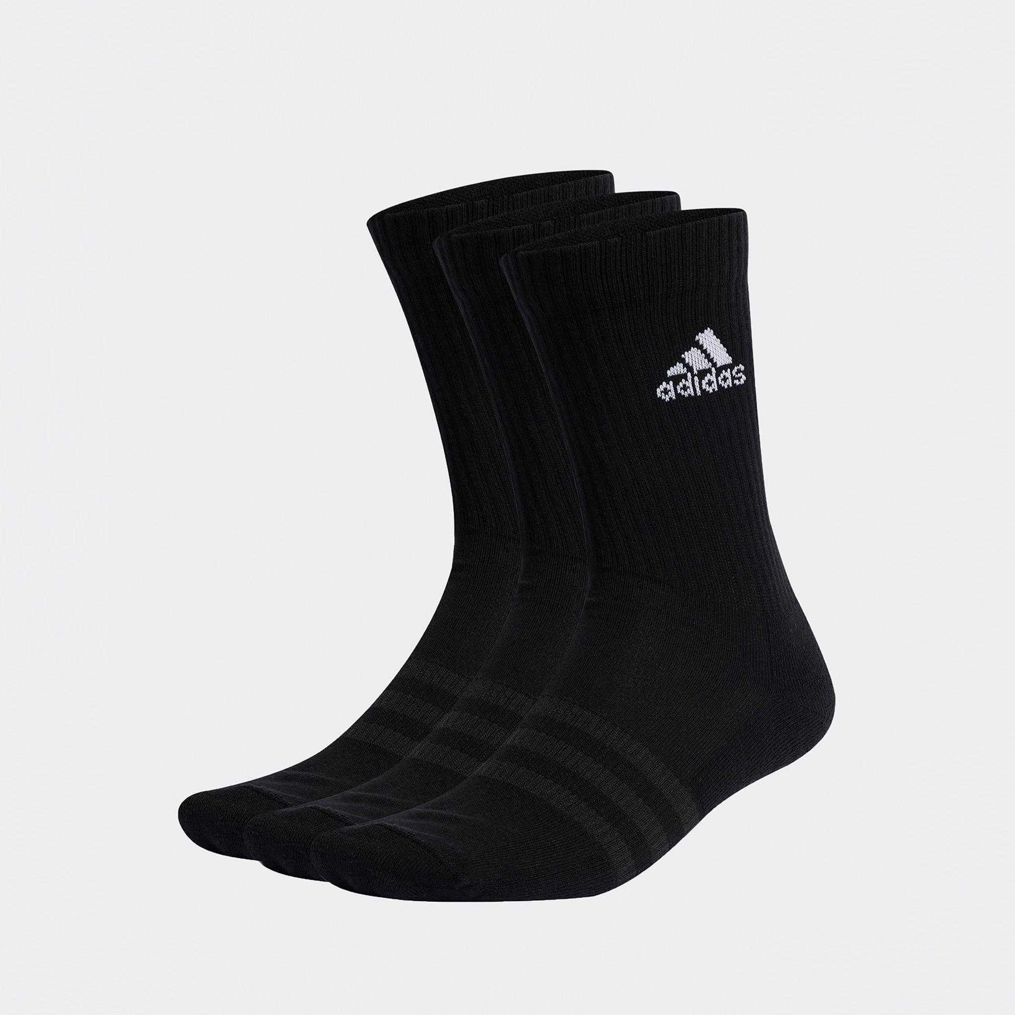 adidas Yastıklamalı Bilekli  3' lü Unisex Siyah Çorap
