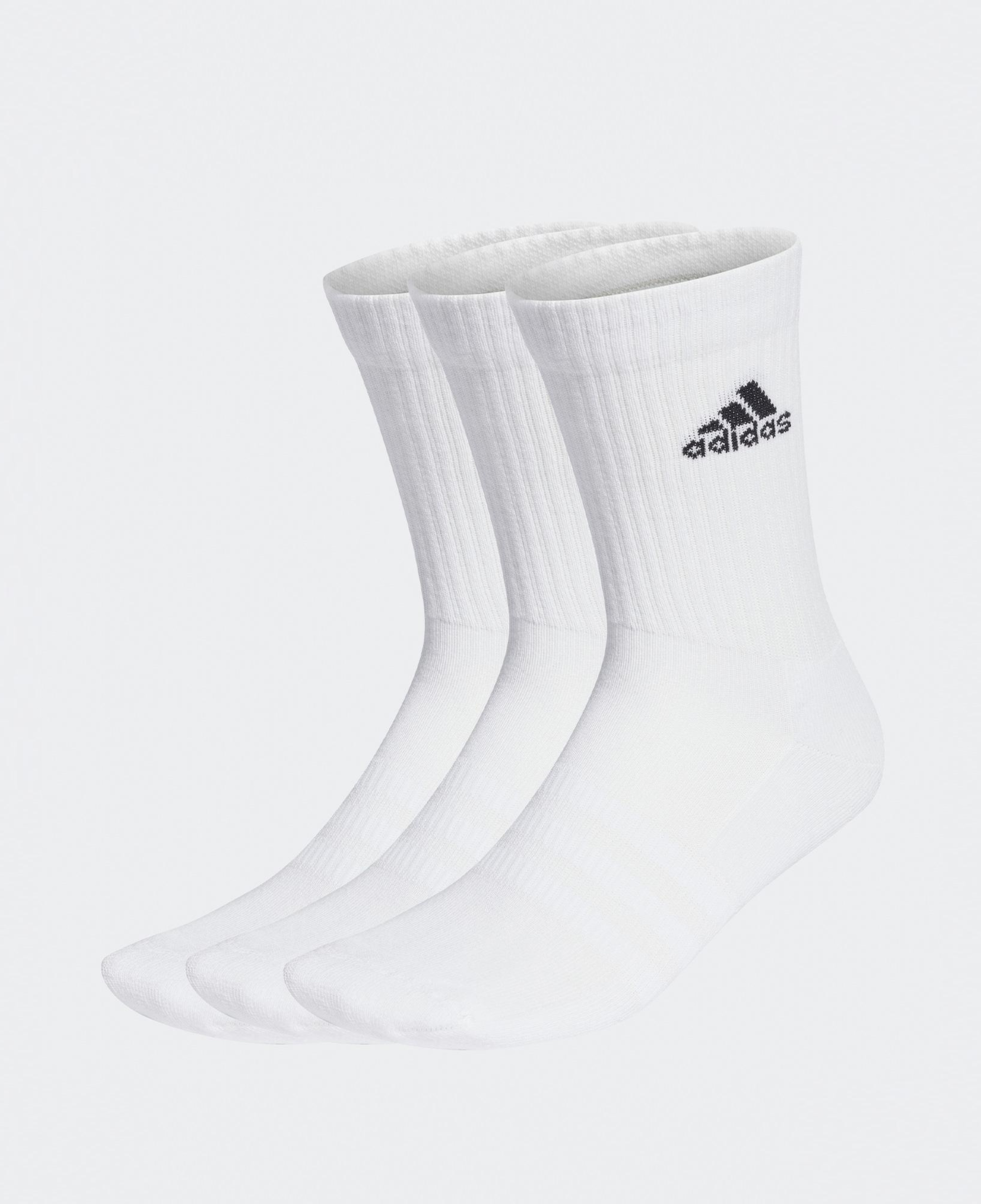 adidas Yastıklamalı Bilekli 3' lü Unisex Beyaz Çorap