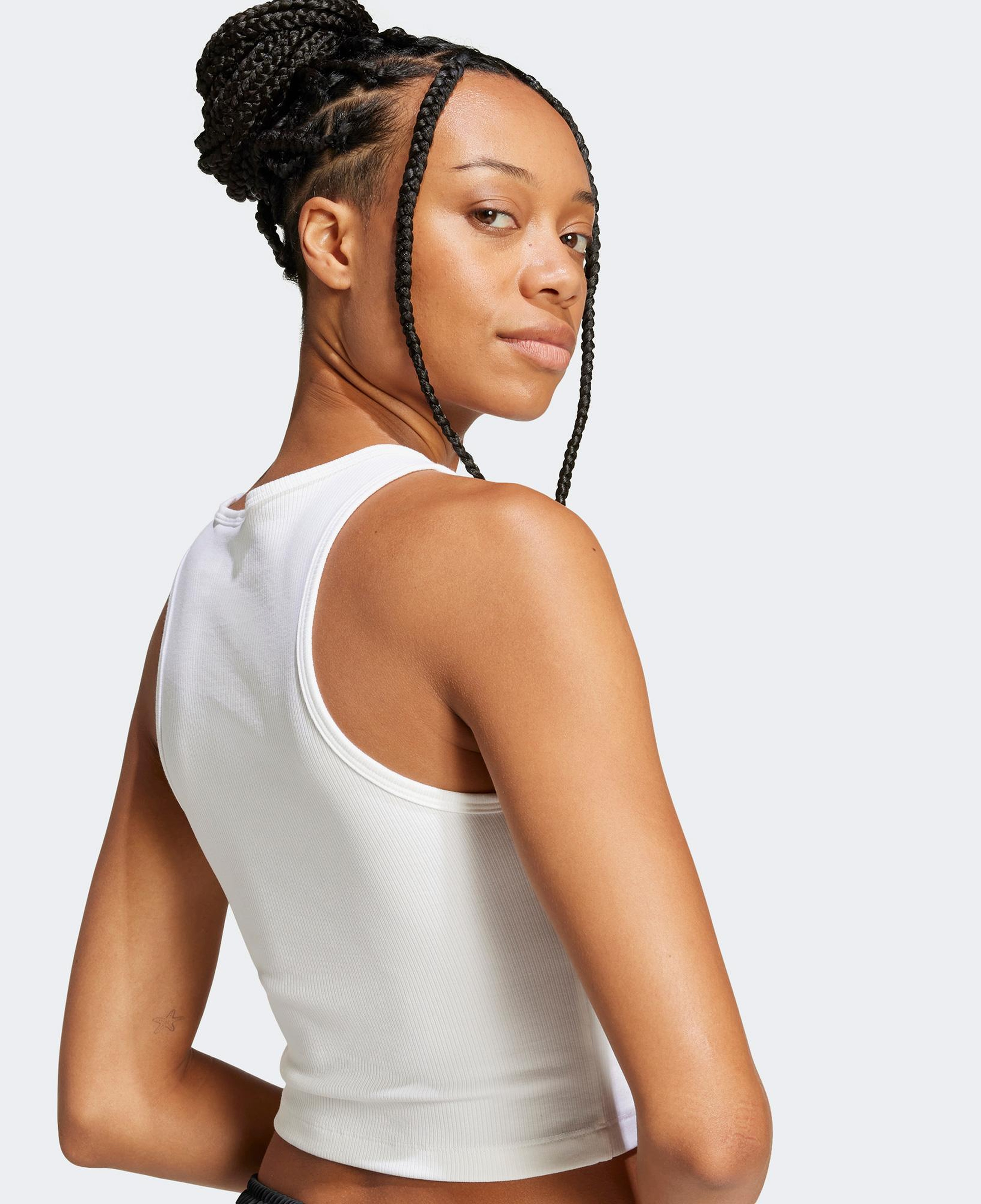 adidas Essentials Rib Kadın Beyaz Kolsuz T-Shirt