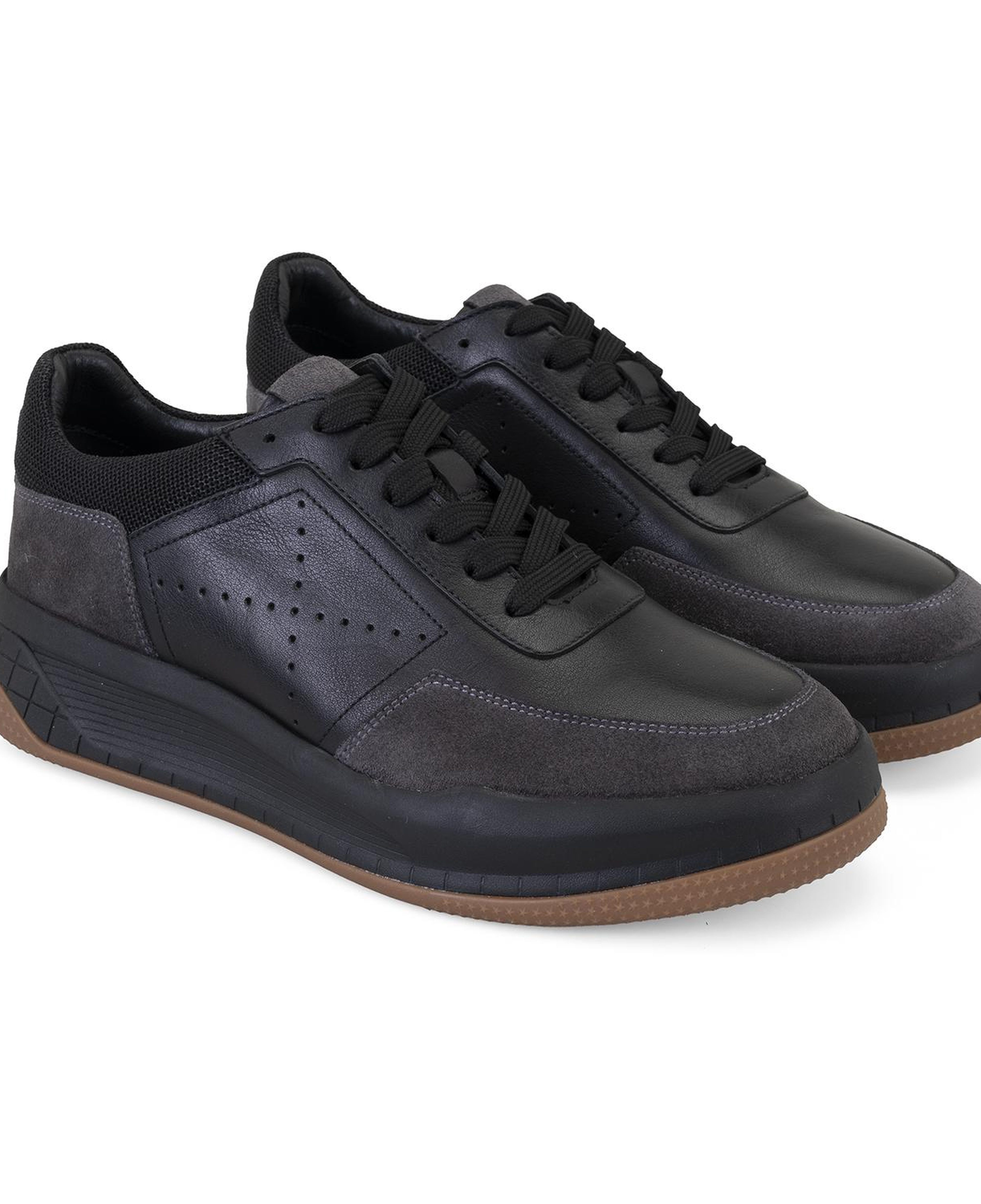 Odella Siyah Erkek Deri Spor Ayakkabı