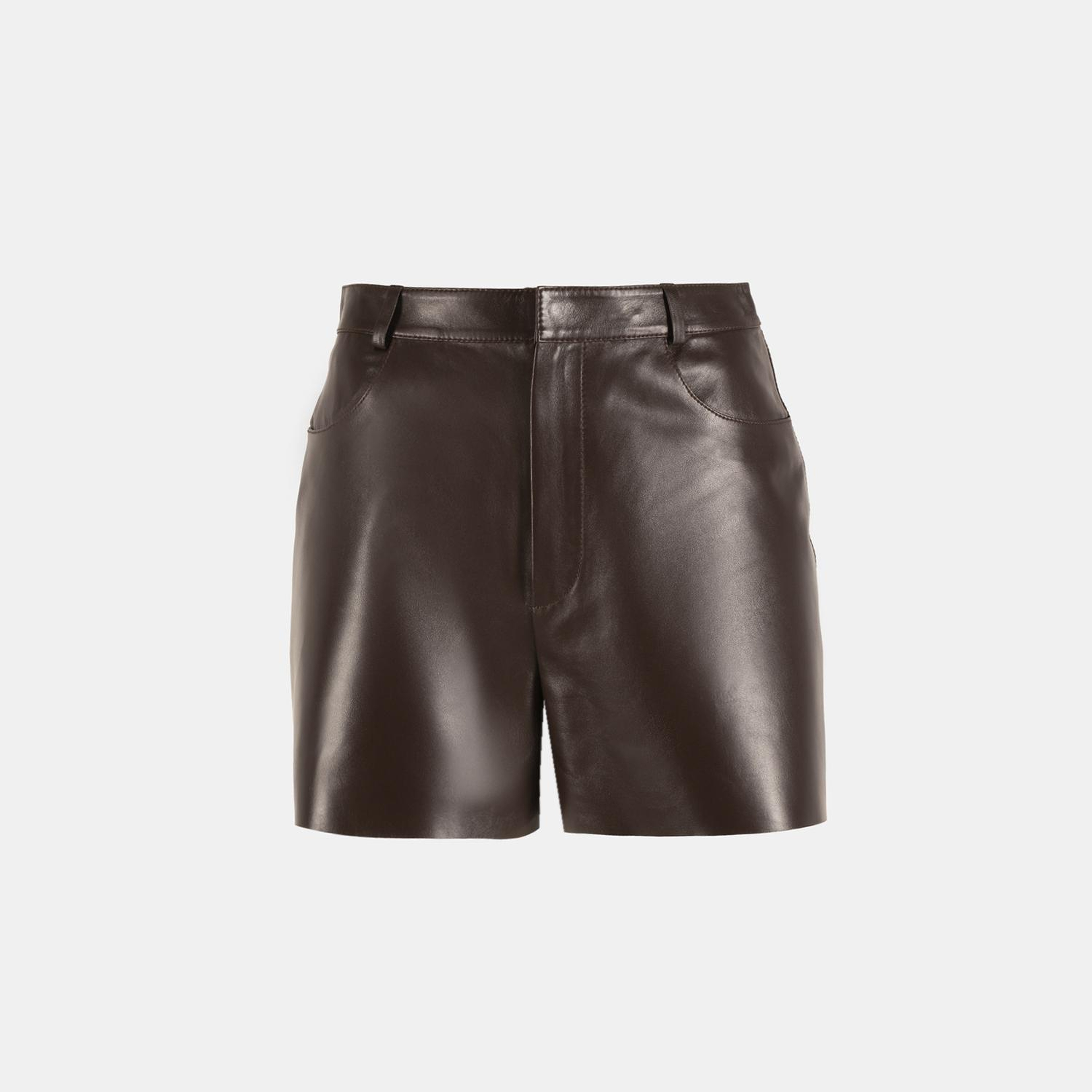 Limited Edition Kadın Kahve Deri Şort