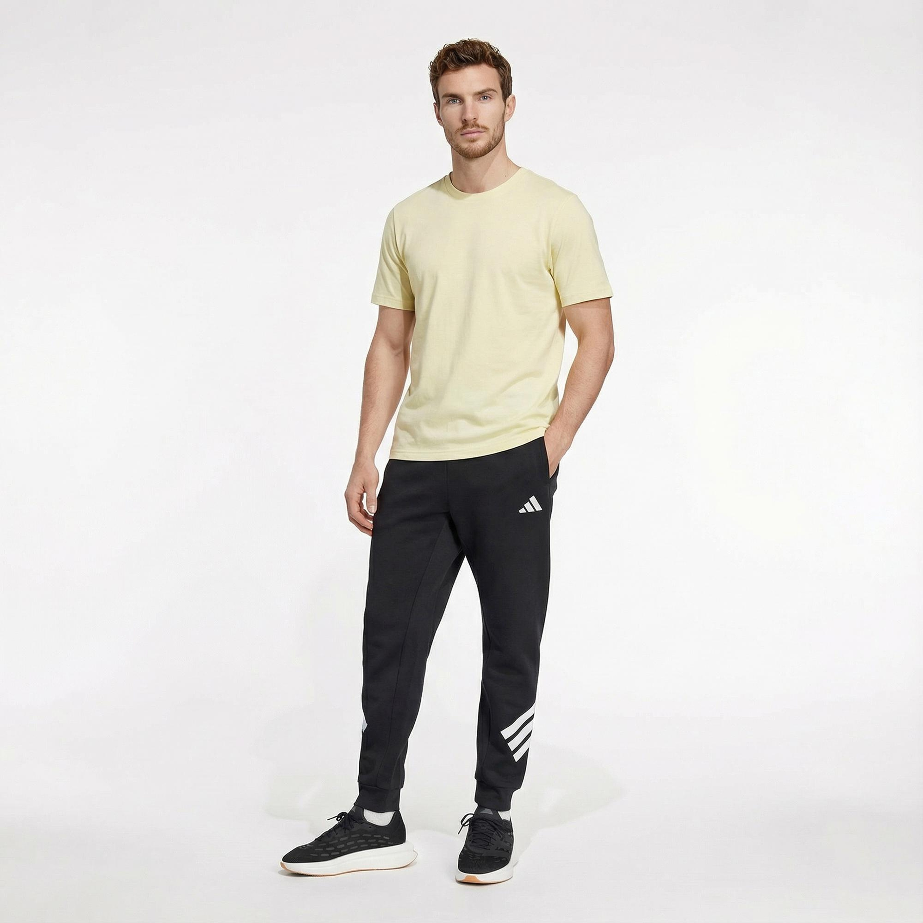 adidas Future Icon 3-Stripes Erkek Siyah Eşofman Altı