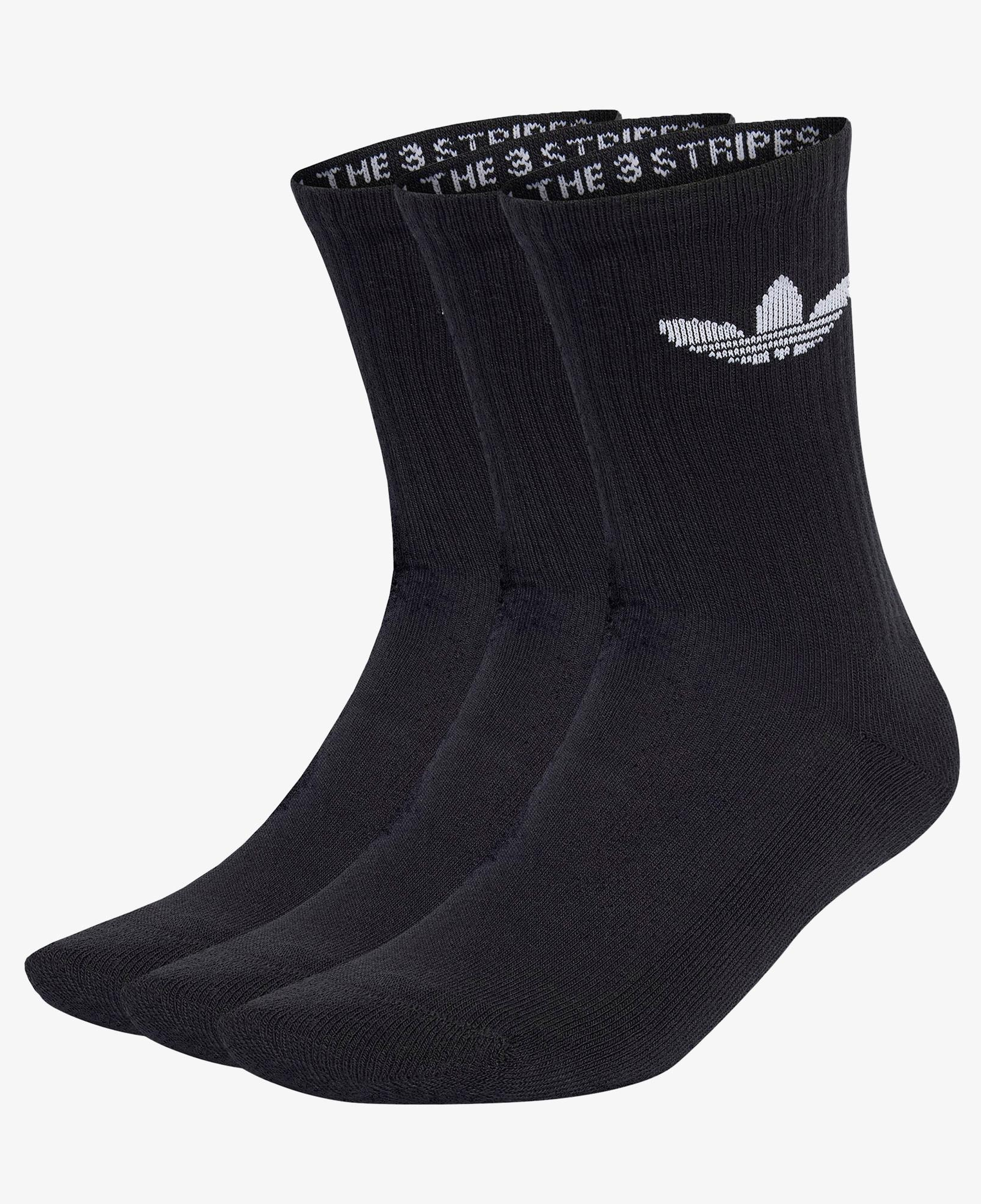 adidas Trefoil Cushion Crew 3' lü Unisex Siyah Çorap
