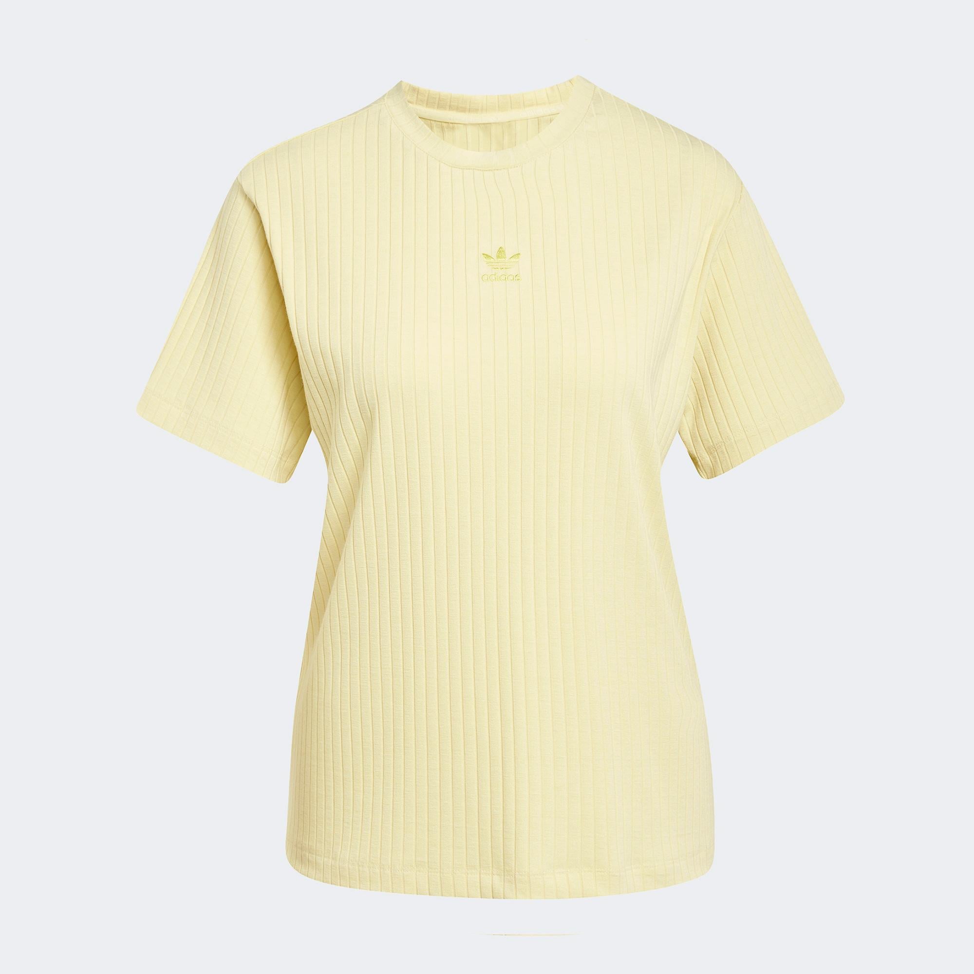 adidas Essentials Wide Rib Kadın Sarı T-Shirt