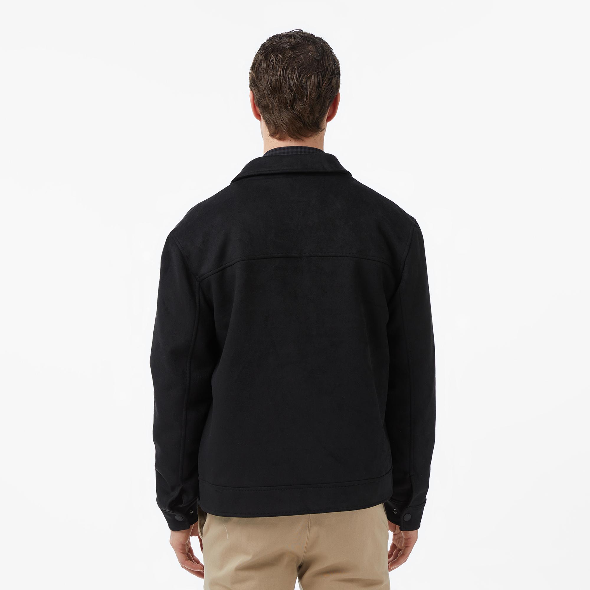 Nautica Erkek Siyah Regular Fit Süet Ceket