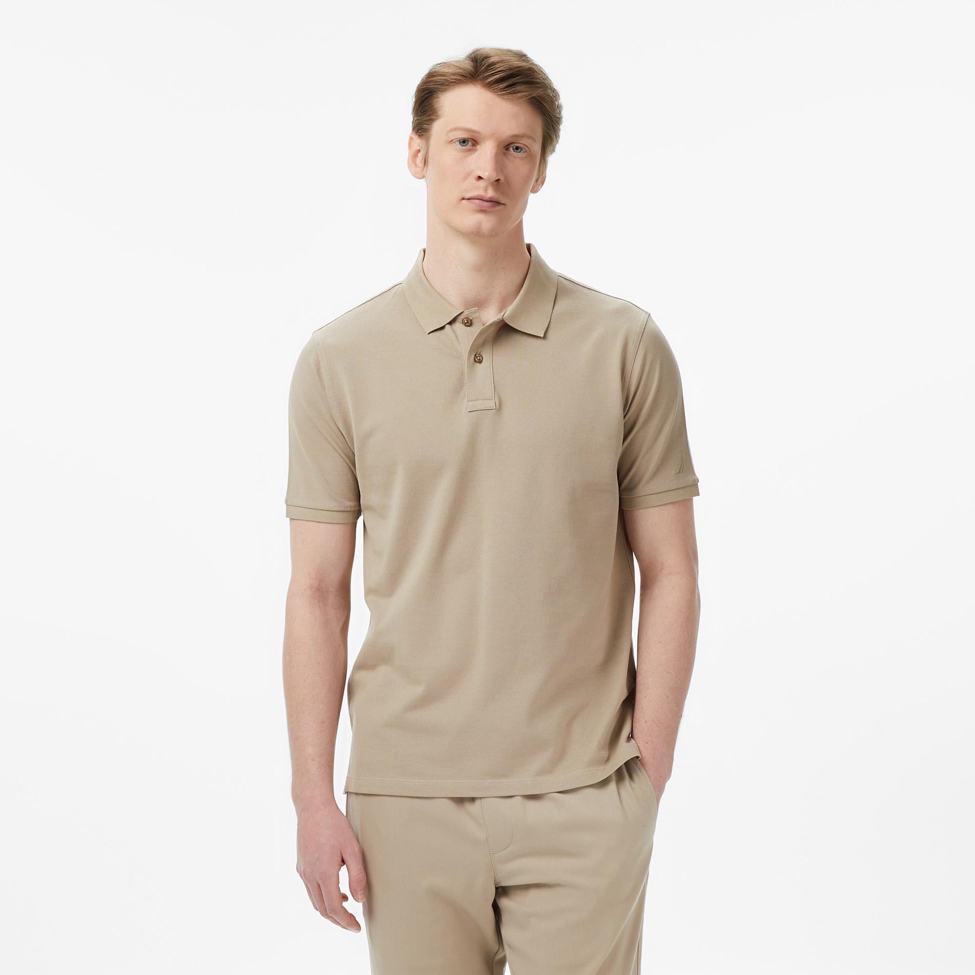 Nautica Erkek Bej Regular Fit Polo Yaka T-Shirt