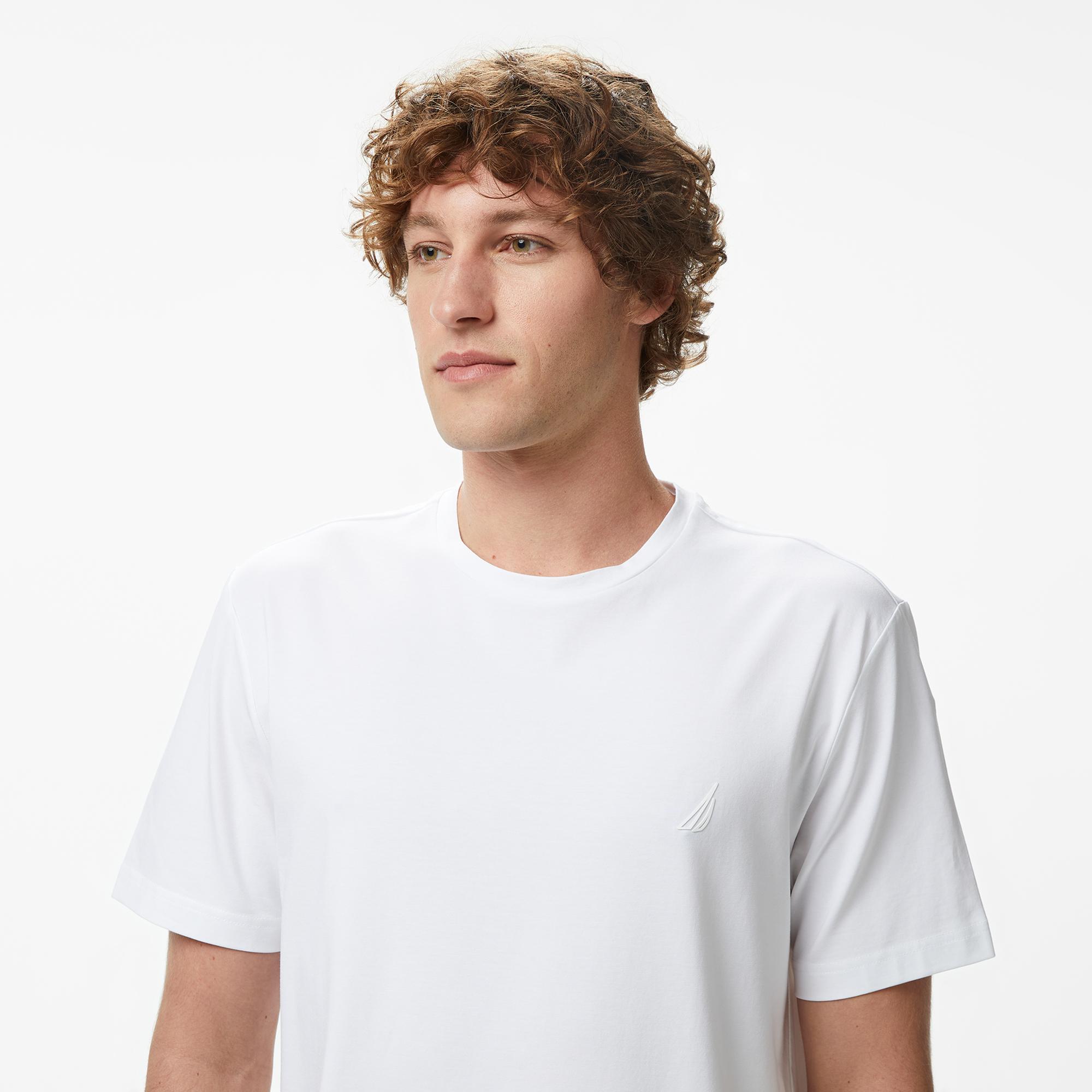 Nautica Erkek Beyaz Regular Fit T-Shirt