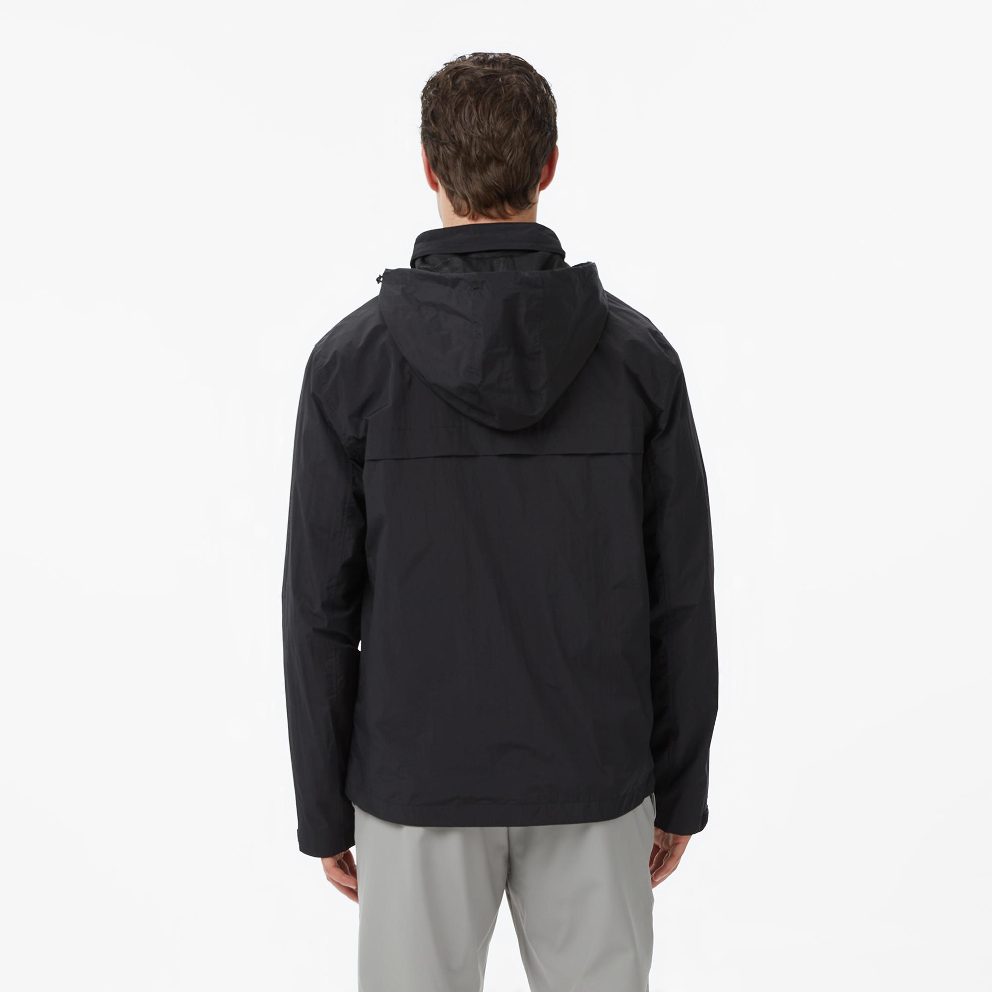 Nautica Erkek Siyah Regular Fit Dik Yaka Gizli Kapüşonlu Su İtici Mont