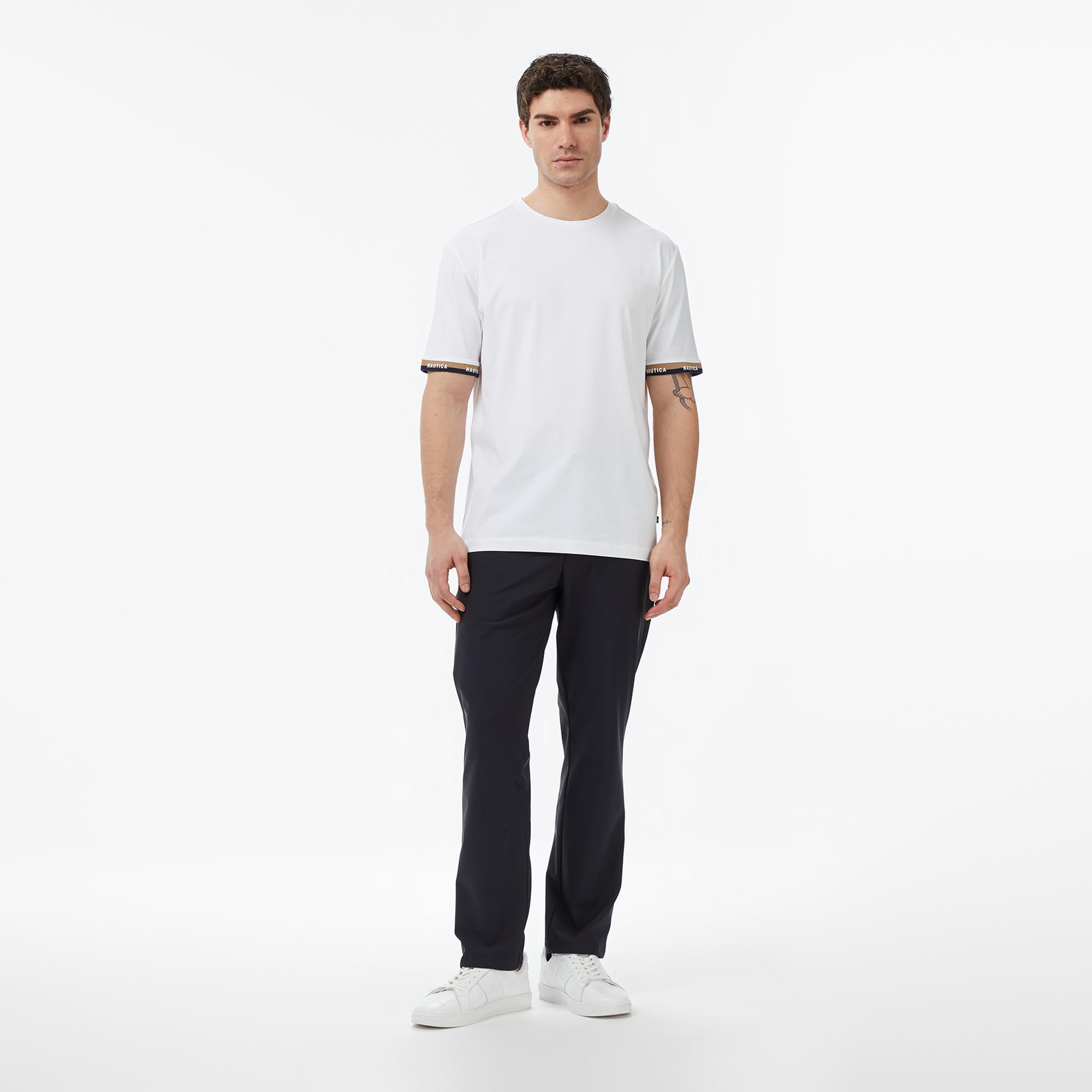 Nautica Erkek Beyaz Regular Fit T-Shirt