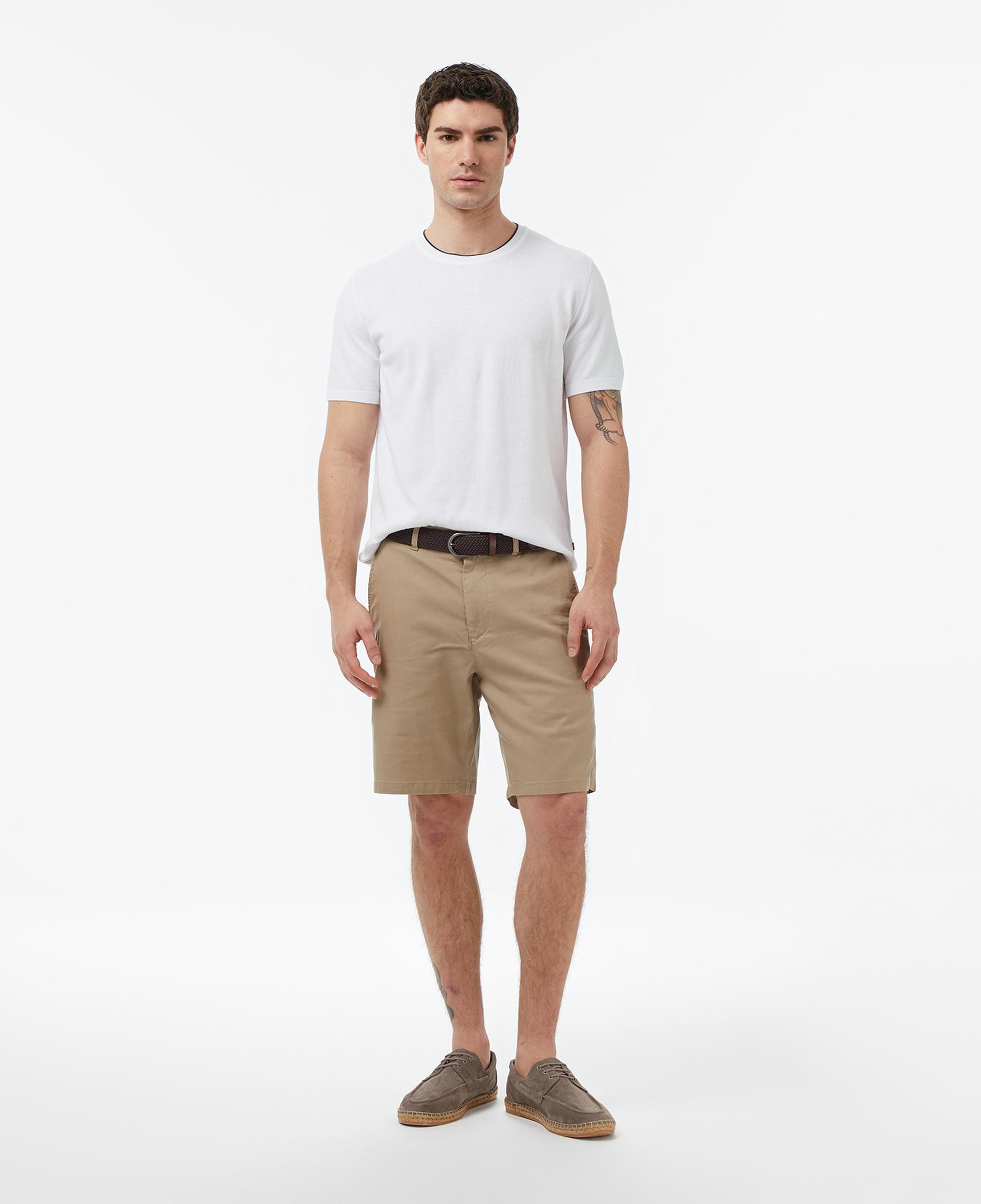 Nautica Erkek Beyaz Regular Fit Kısa Kollu Triko