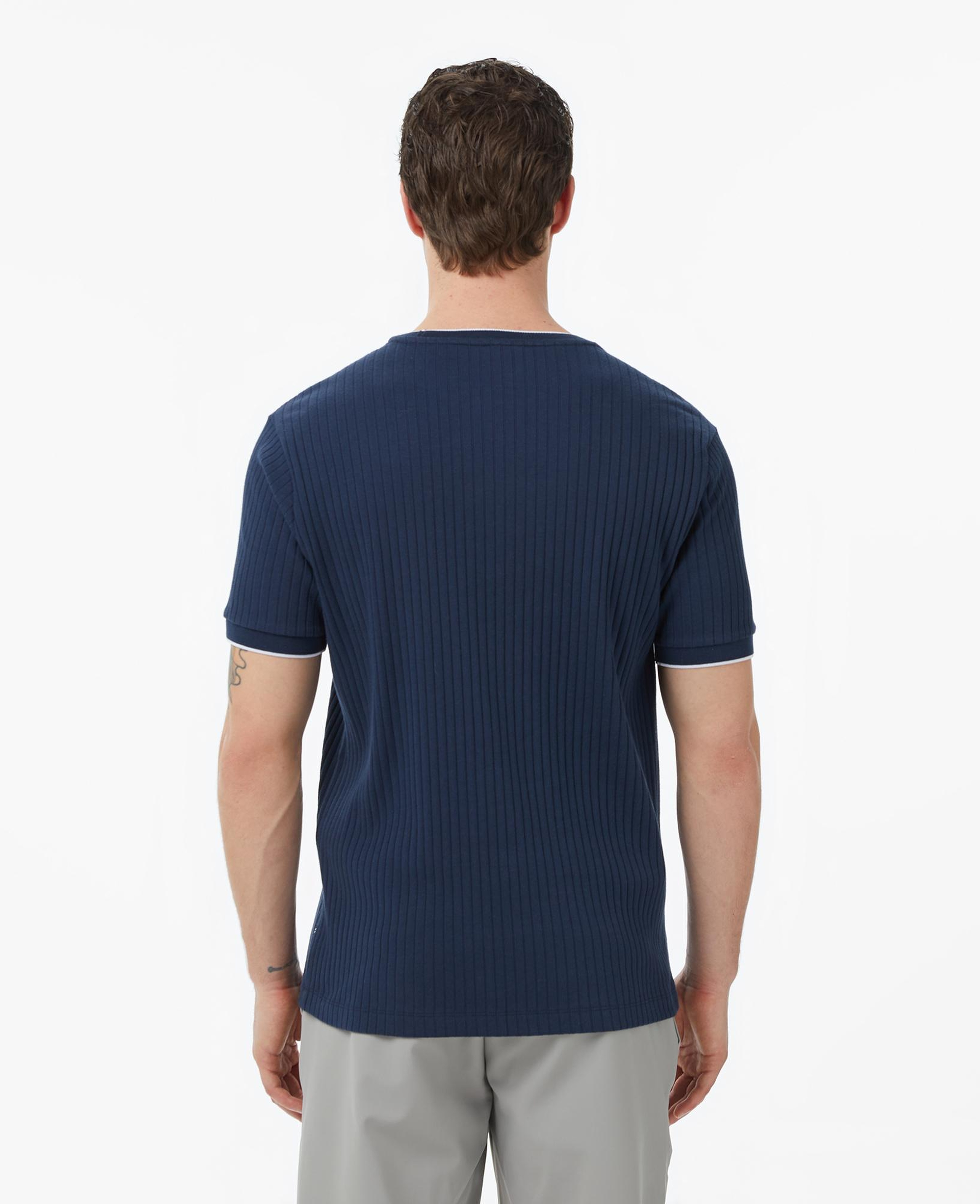 Nautica Erkek Lacivert Regular Fit Çizgili T-Shirt