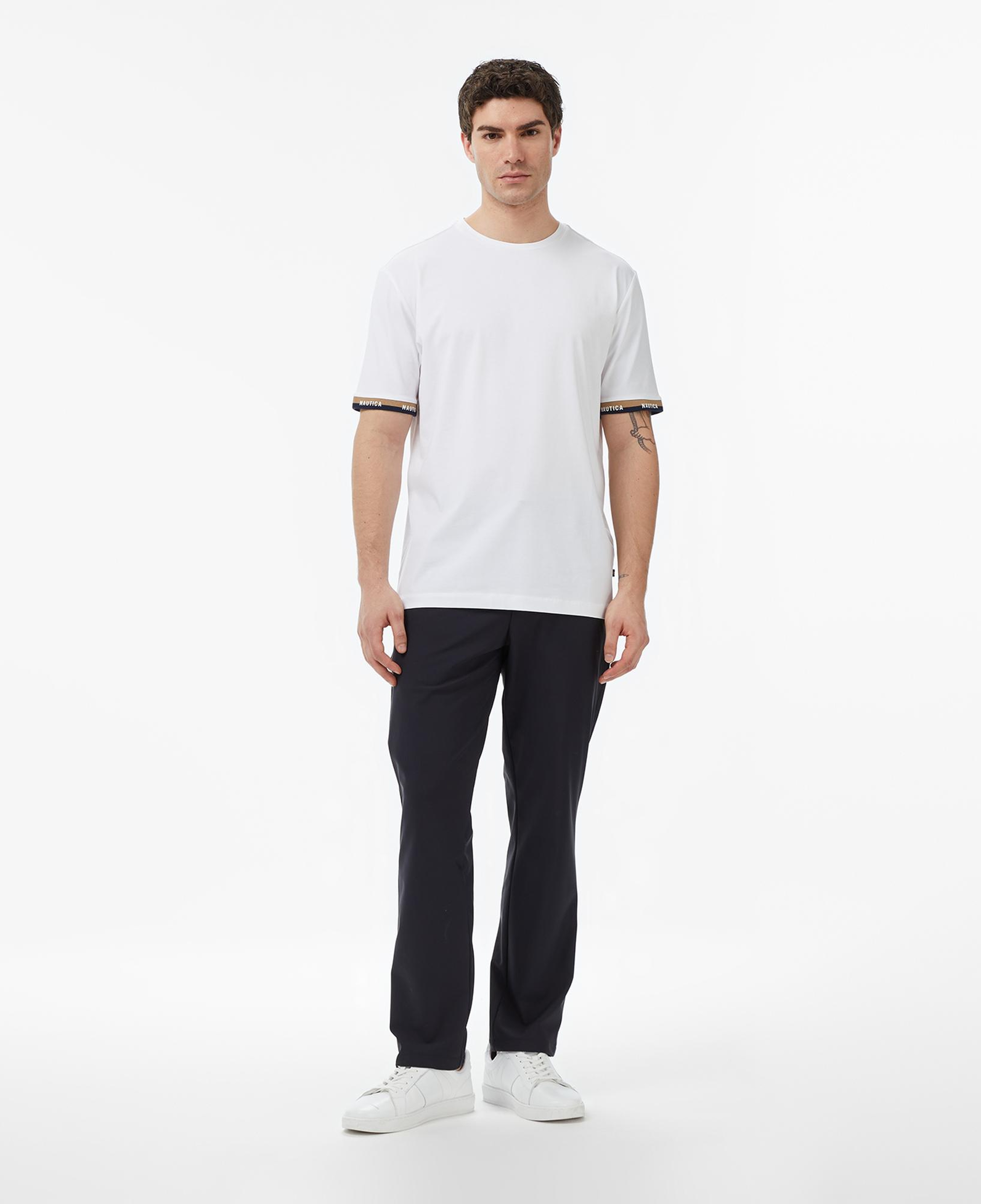 Nautica Erkek Beyaz Regular Fit T-Shirt