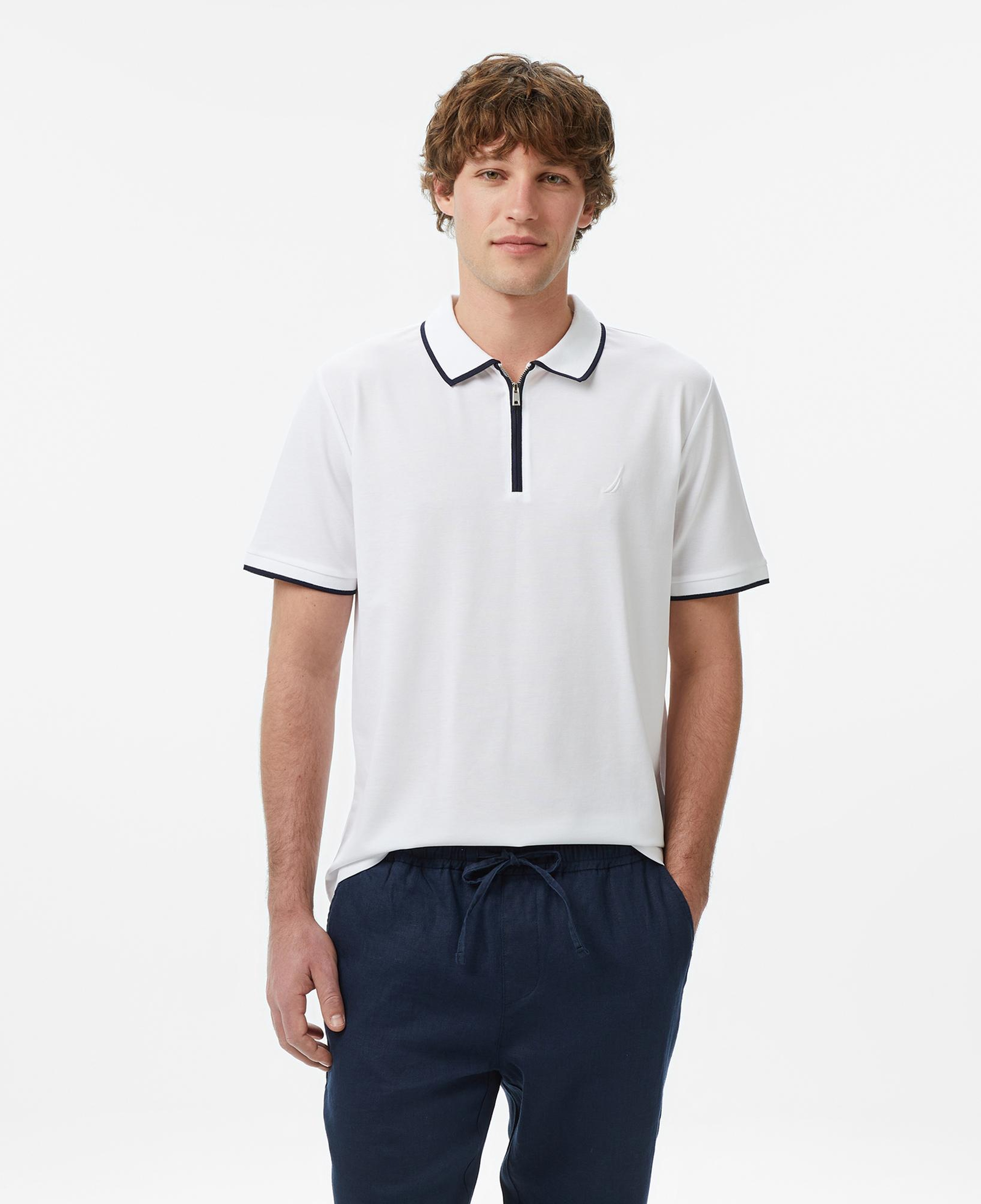 Nautica Erkek Beyaz Regular Fit Polo Yaka T-Shirt