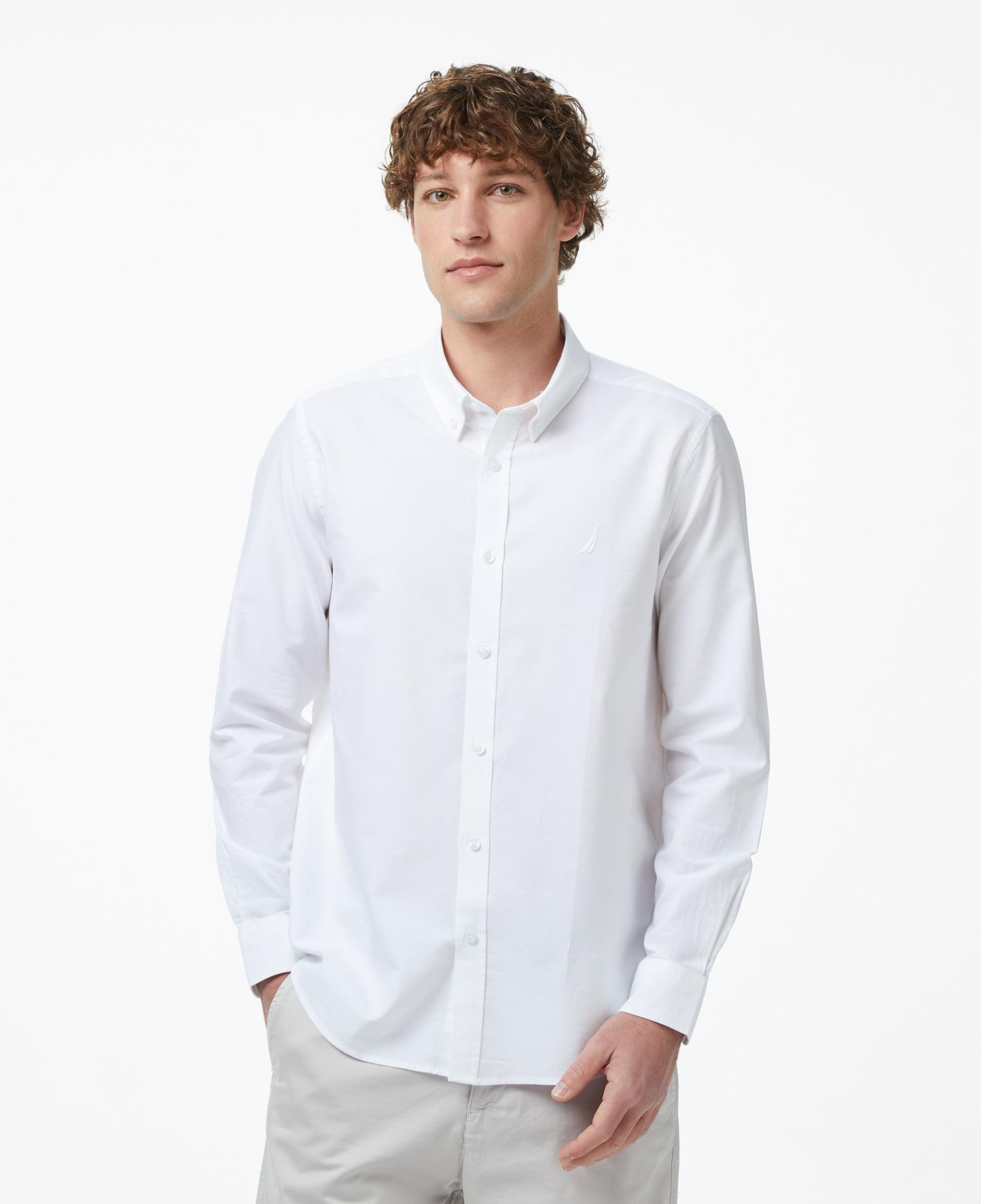 Nautica Erkek Beyaz Regular Fit Gömlek