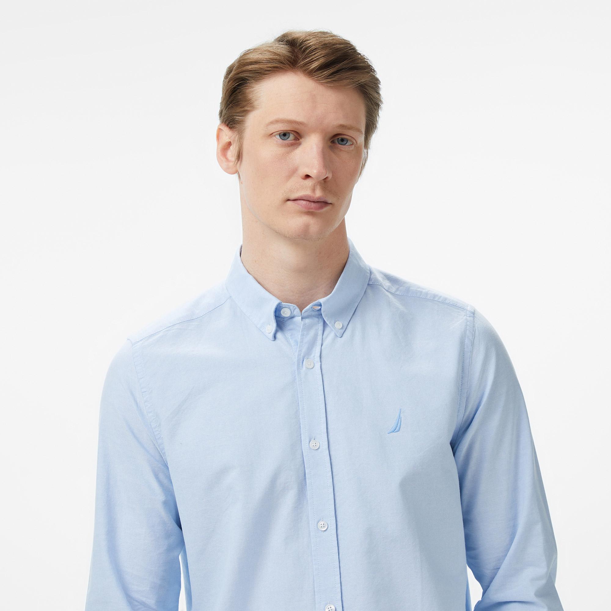 Nautica Erkek Mavi Regular Fit Gömlek