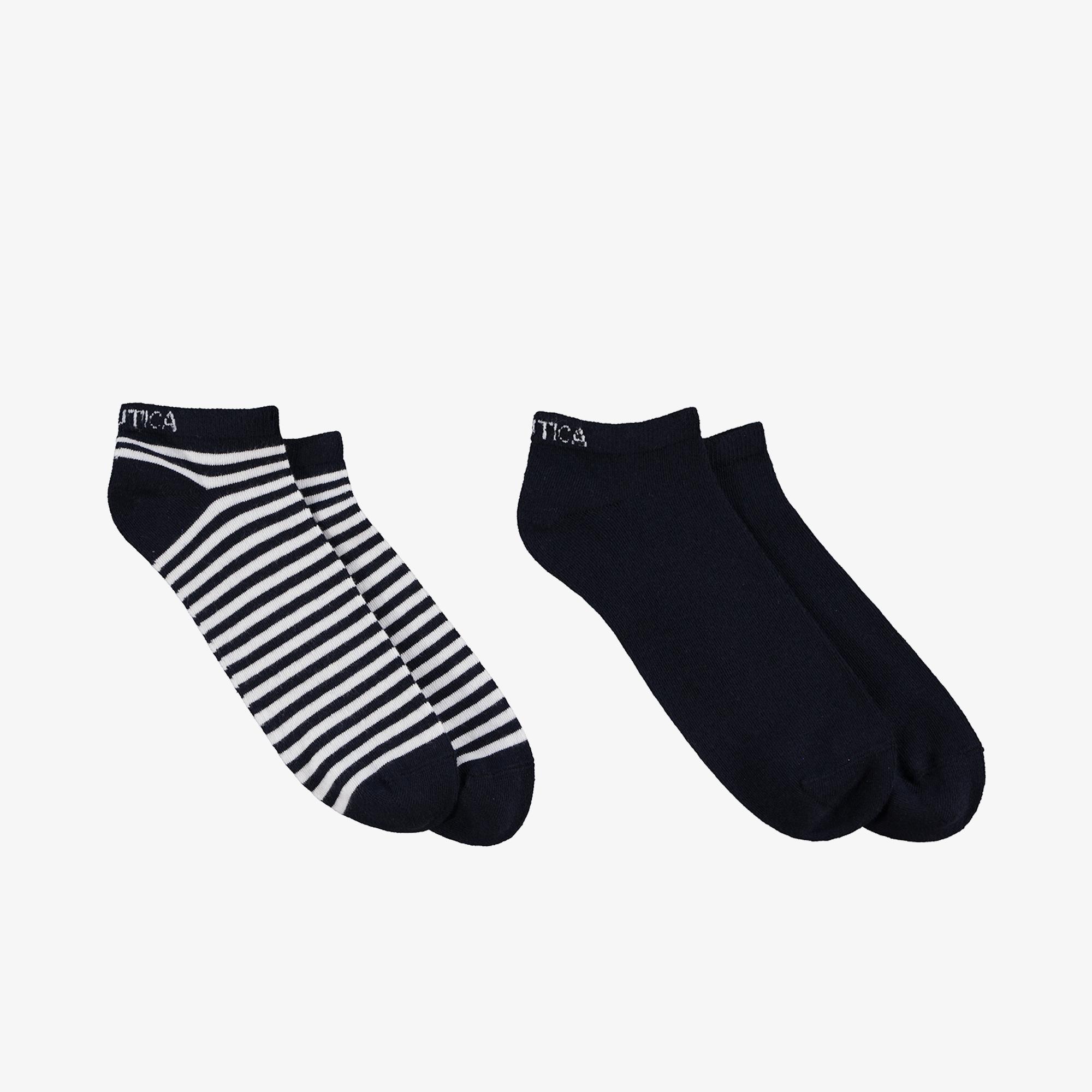 Nautica Unisex Lacivert 2'li Çizgili Çorap