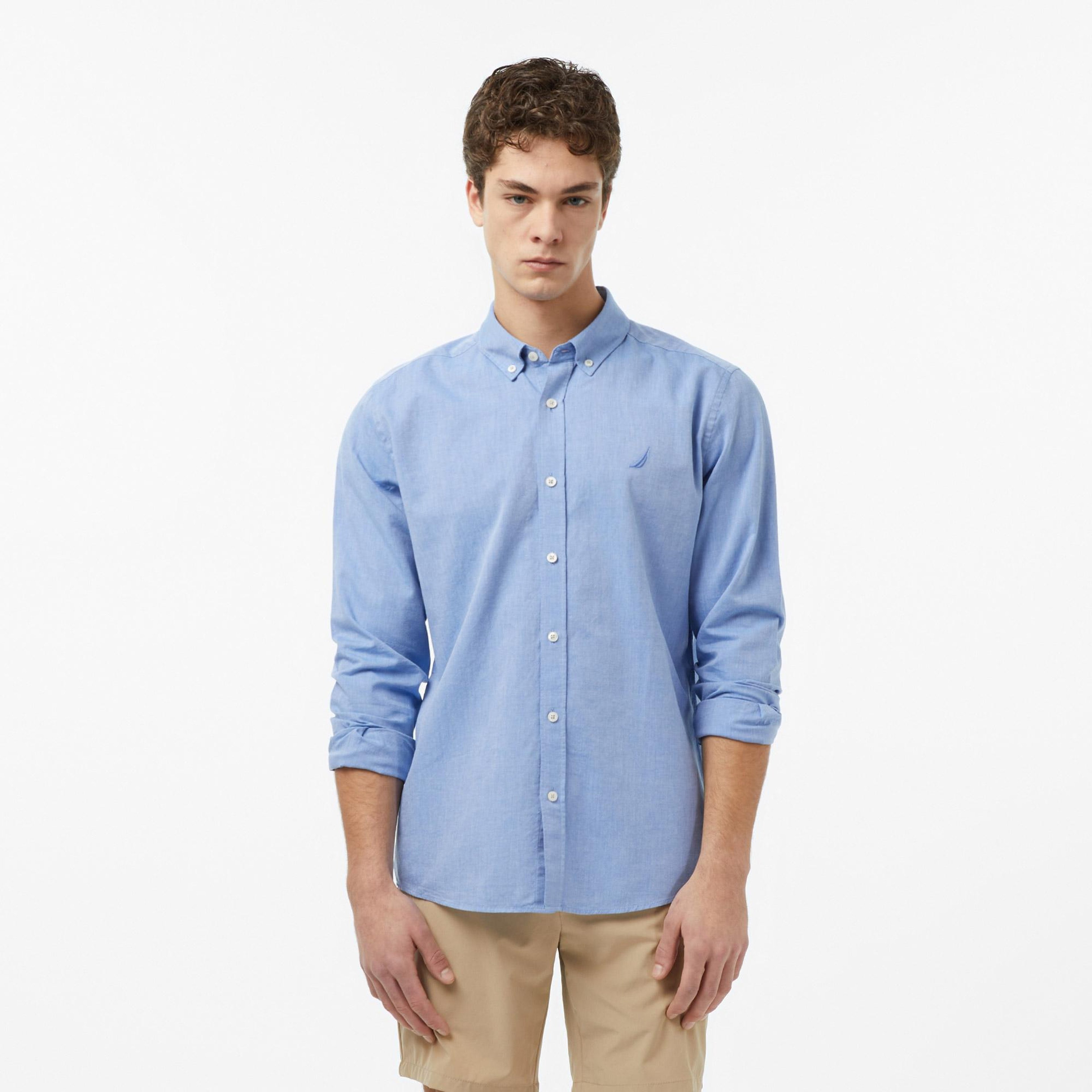 Nautica Erkek Mavi Regular Fit Gömlek