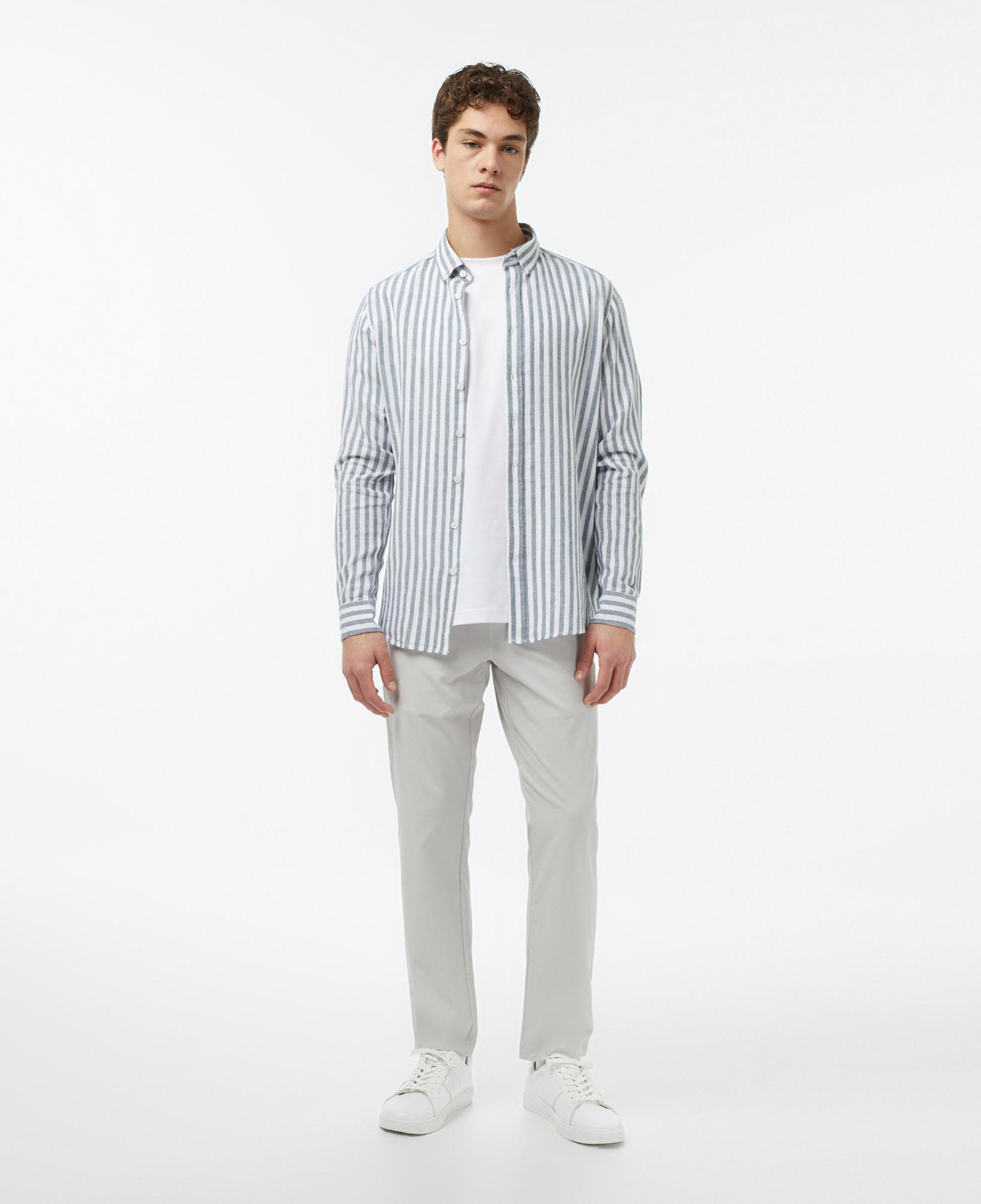 Nautica Erkek Gri Slim Fit Teknik Pantolon