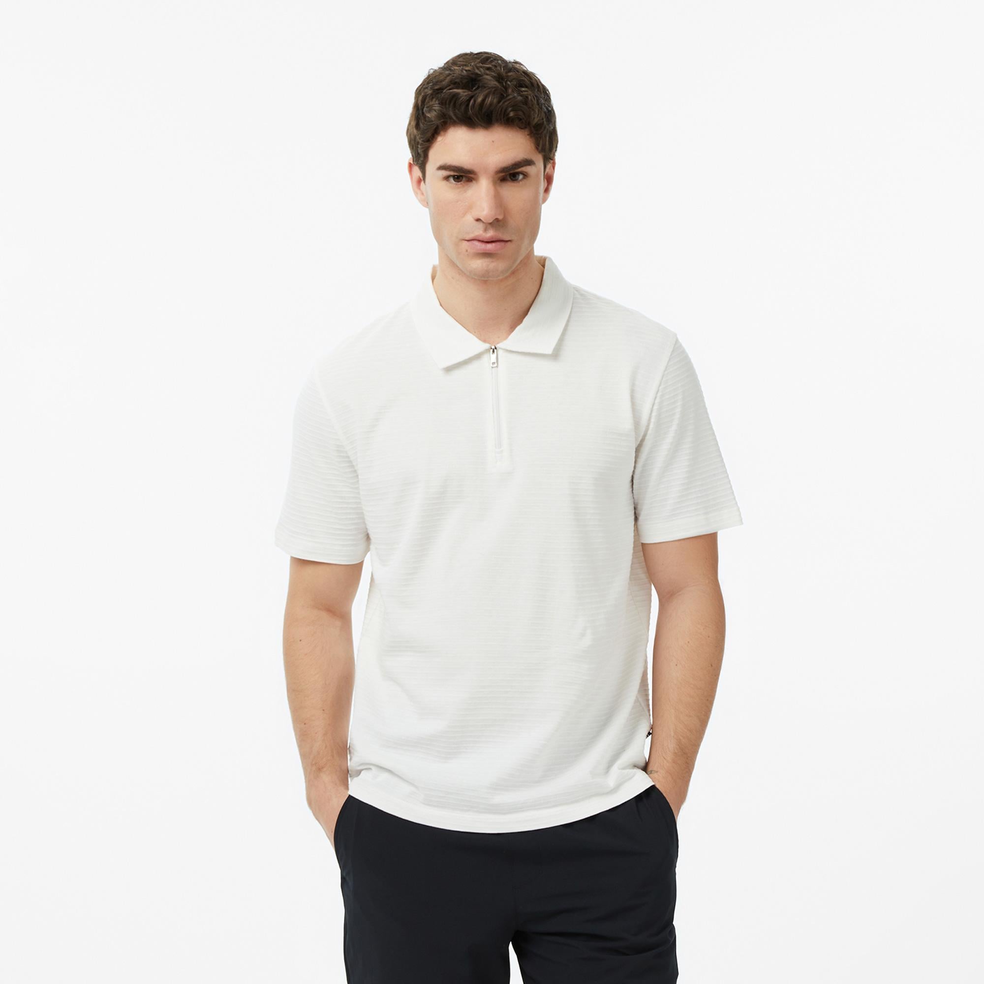 Nautica Erkek Krem Regular Fit Polo Yaka T-Shirt