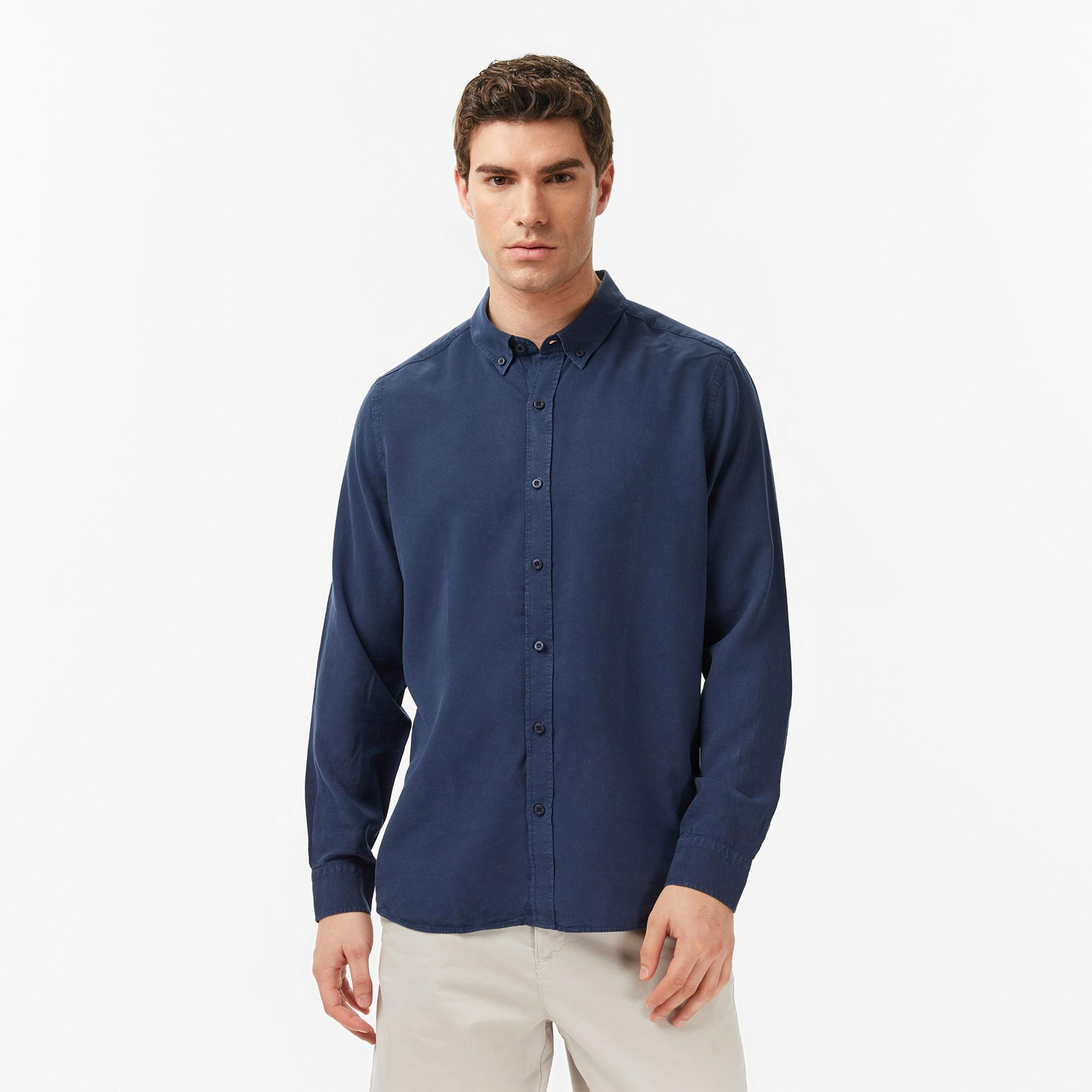 Nautica Erkek Lacivert Regular Fit Gömlek