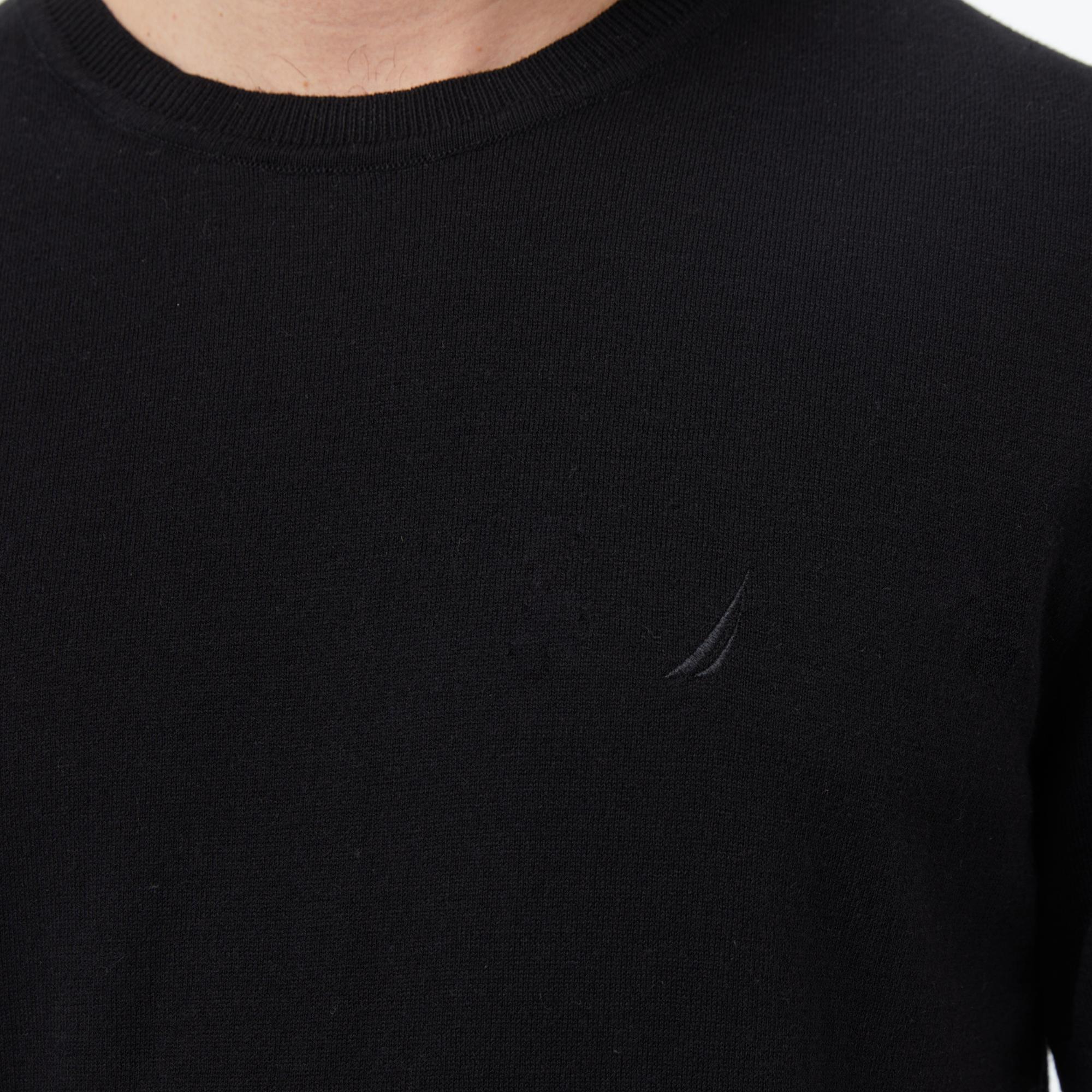 Nautica Erkek Siyah Regular Fit Kısa Kollu Triko