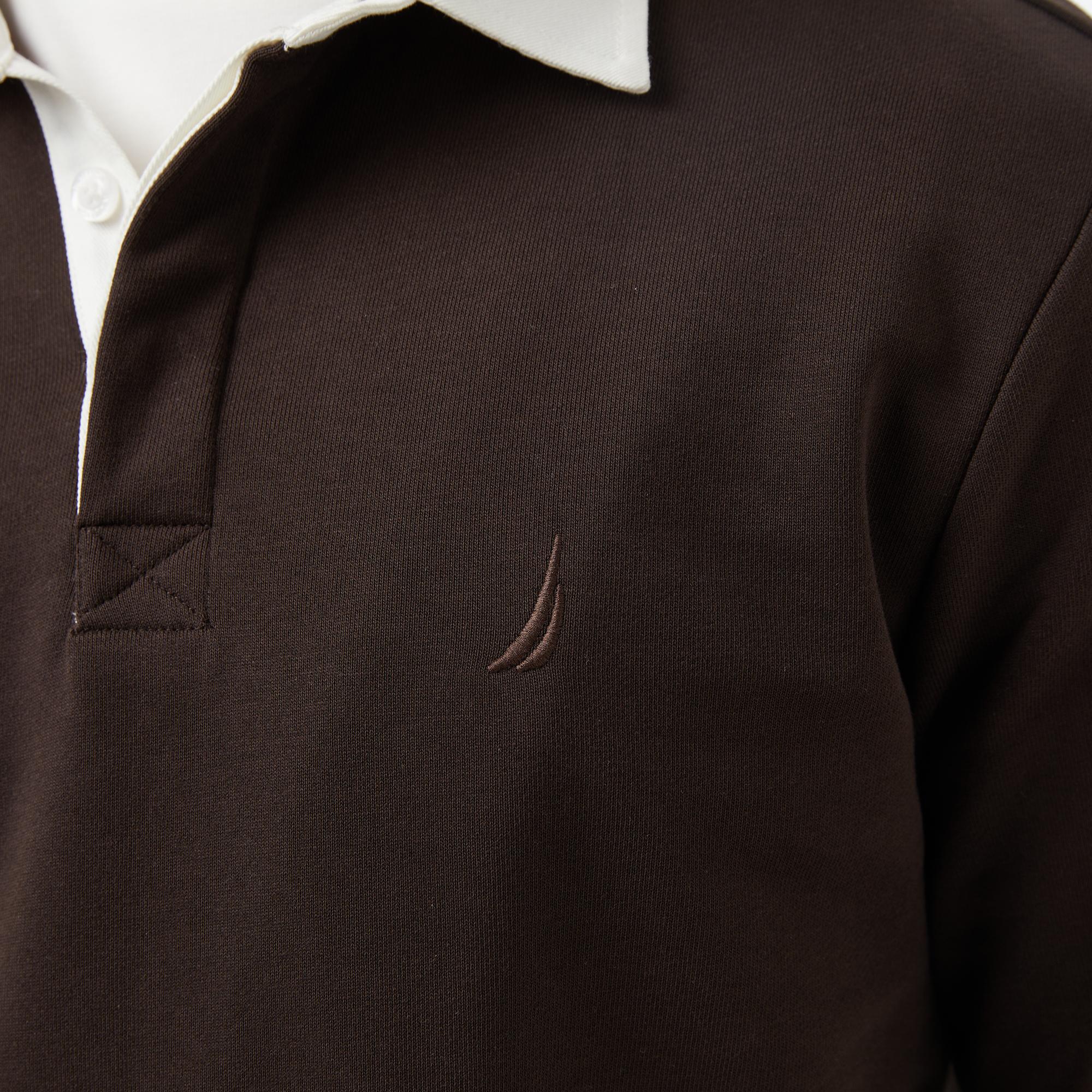 Nautica Erkek Kahverengi Regular Fit Uzun Kollu Polo Yaka T-Shirt