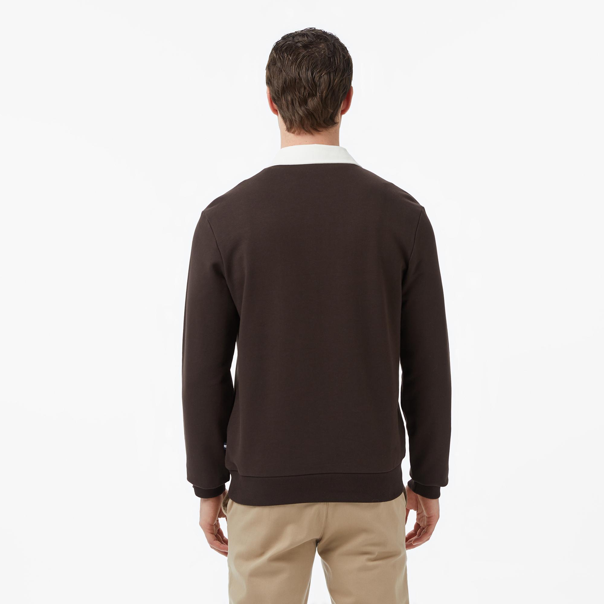 Nautica Erkek Kahverengi Regular Fit Uzun Kollu Polo Yaka T-Shirt