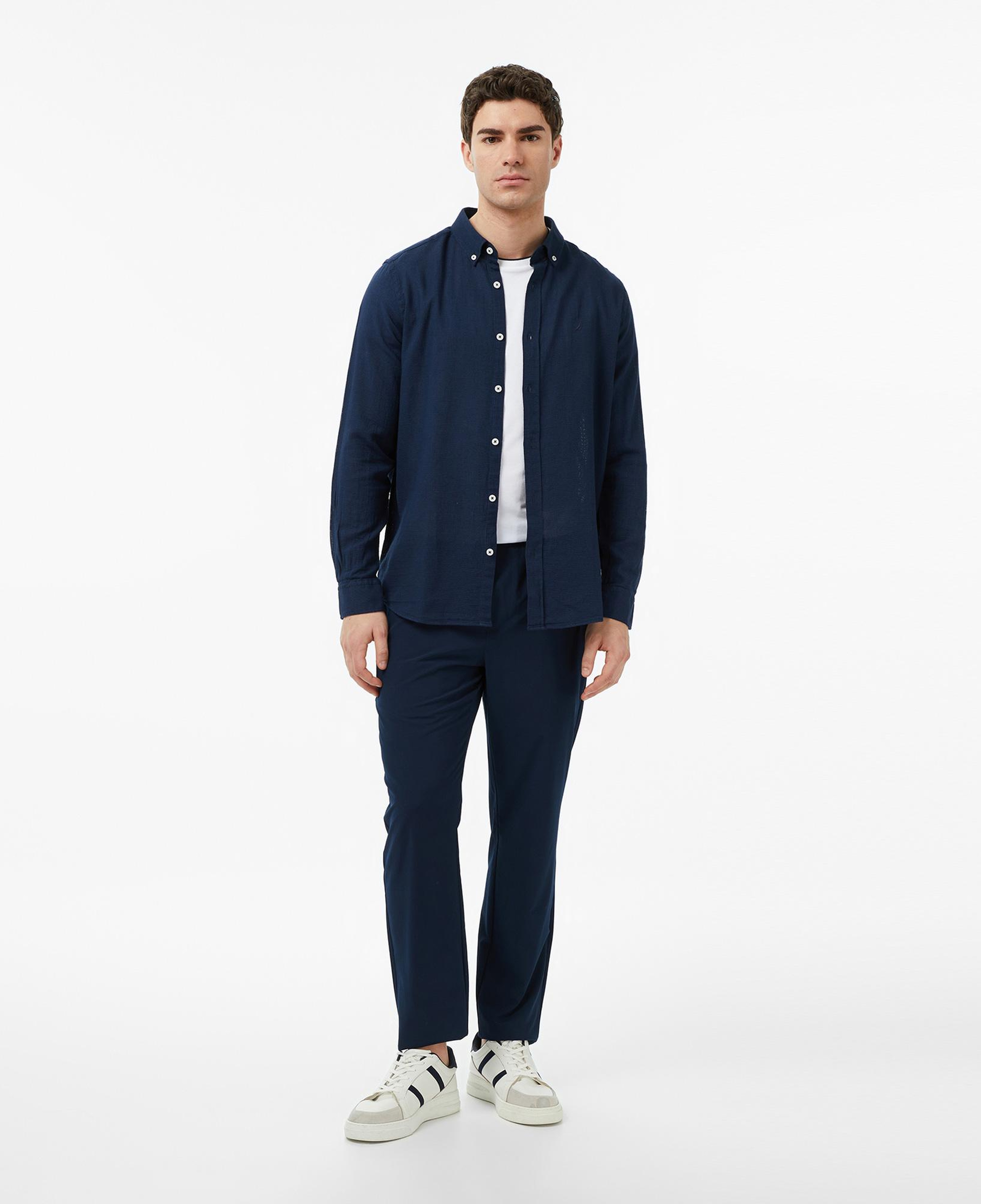 Nautica Erkek Lacivert Regular Fit Gömlek