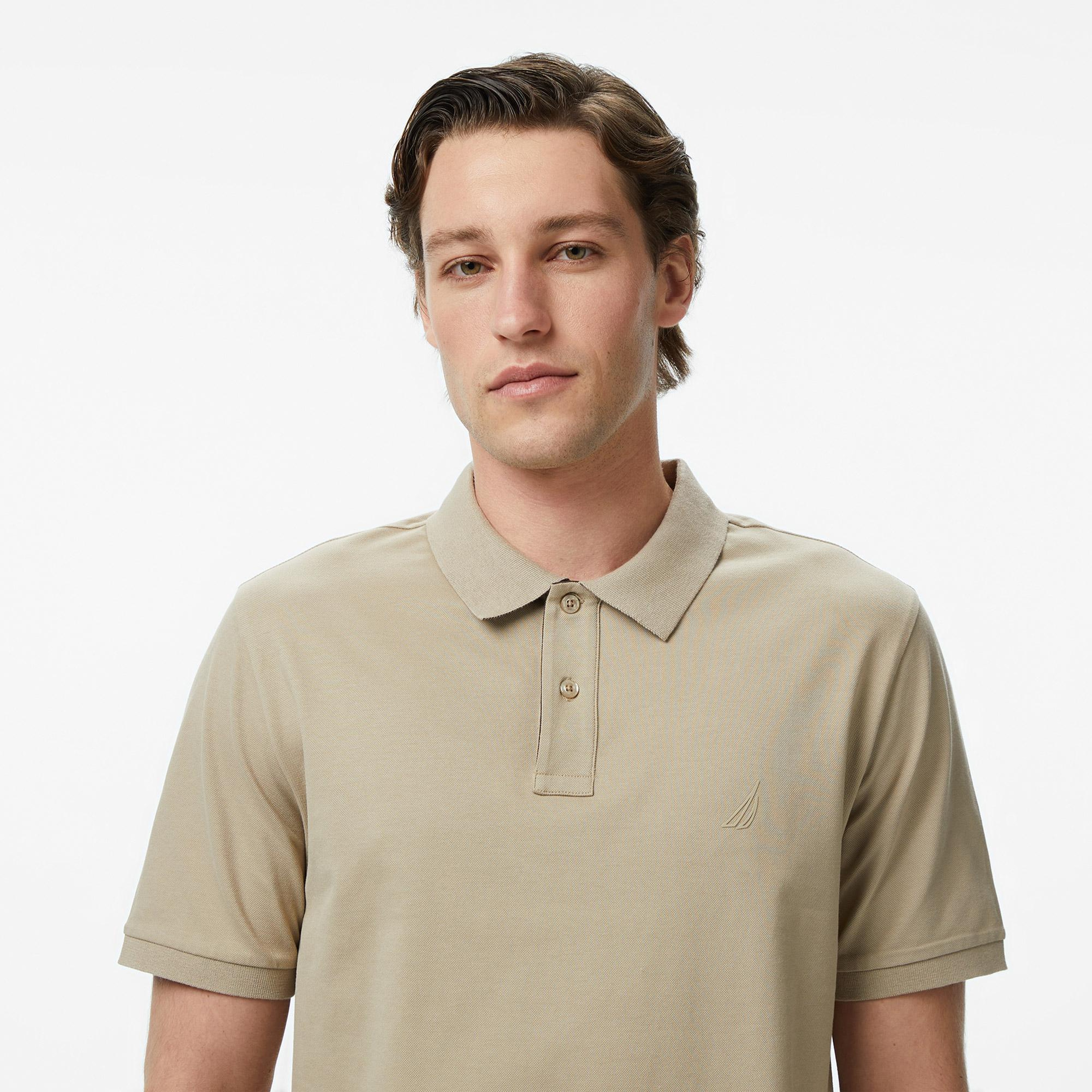 Nautica Erkek Bej Regular Fit Polo Yaka T-Shirt
